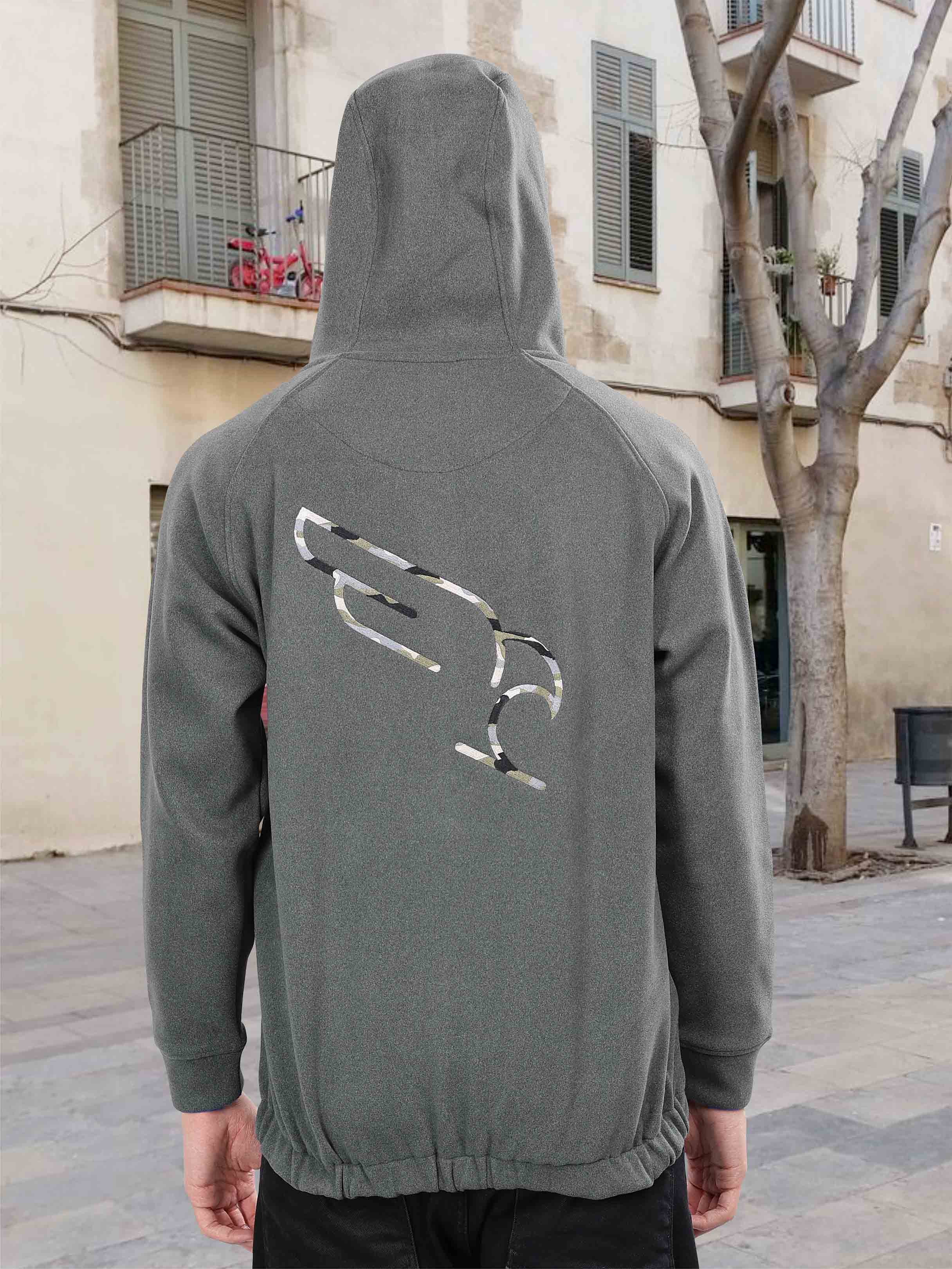 Ash Grey Men's Zipper Hoodie - Image 4