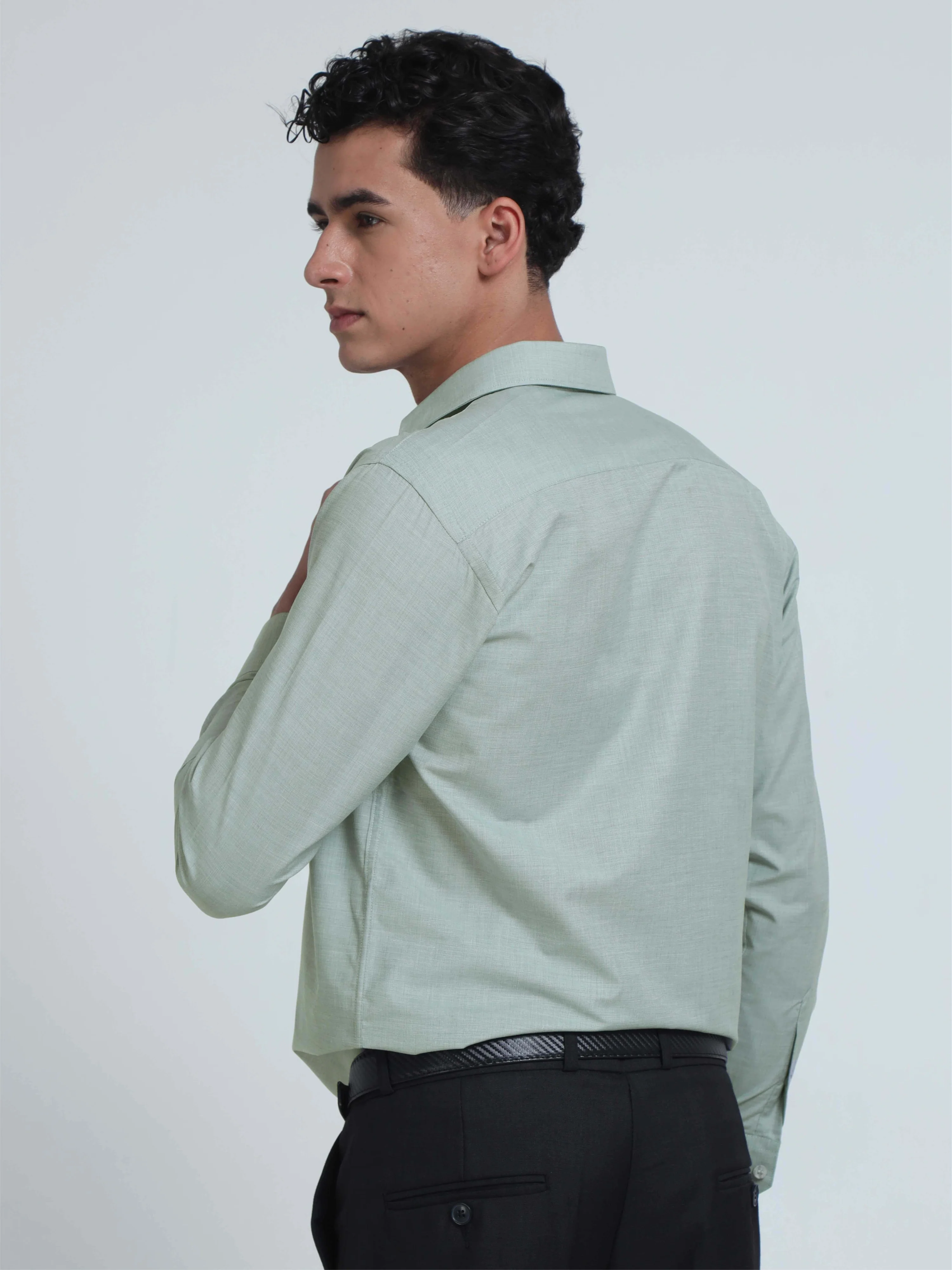 Ash Grey Men's Premium Filla Fill Office Formals -Plus Size - Image 3
