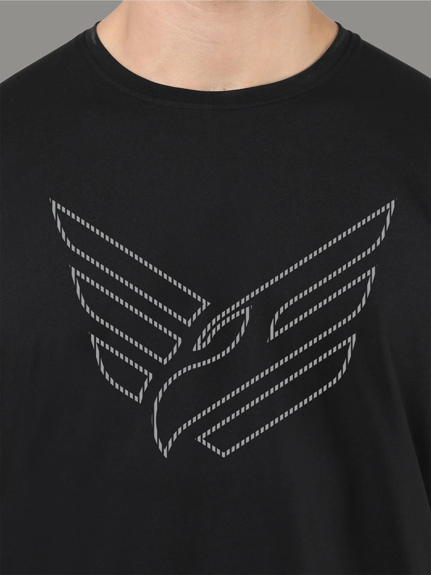 Black Men's Crew Neck T-Shirts - Image 5