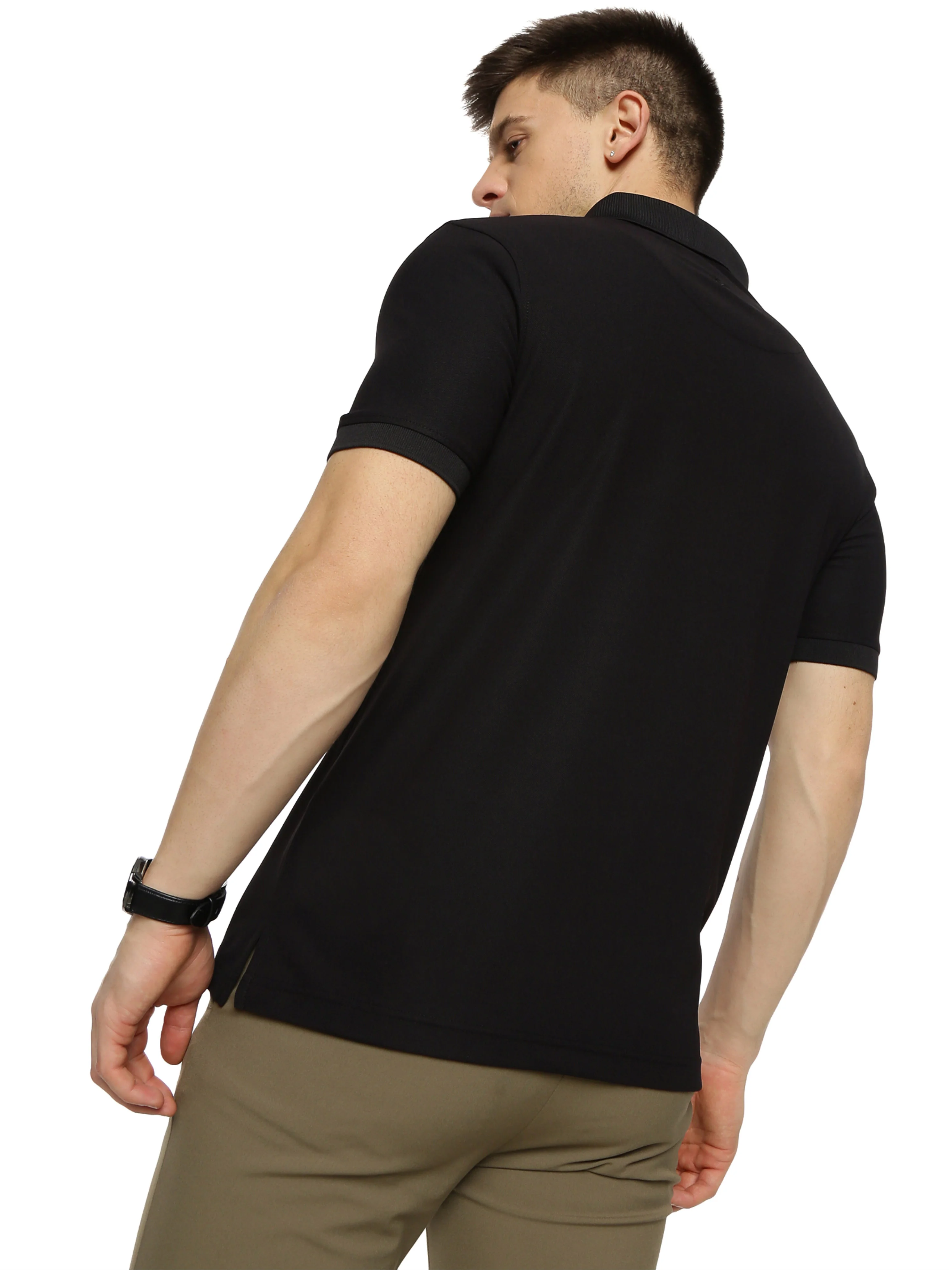 Black Golf Polo T-Shirt - Image 5