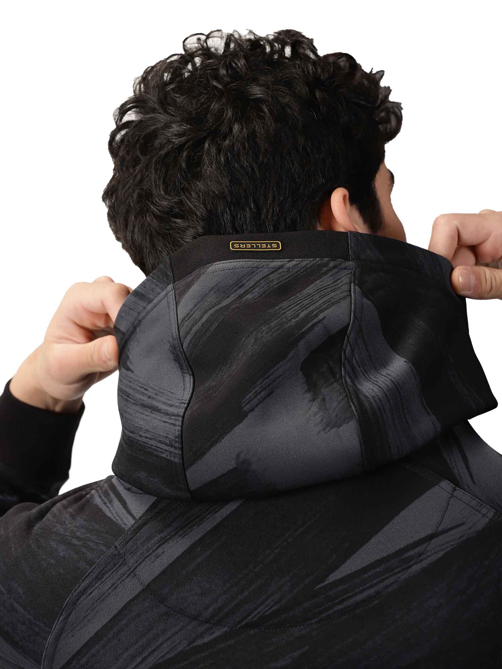 Black Men's Zipper Hoodie Camo - Image 3