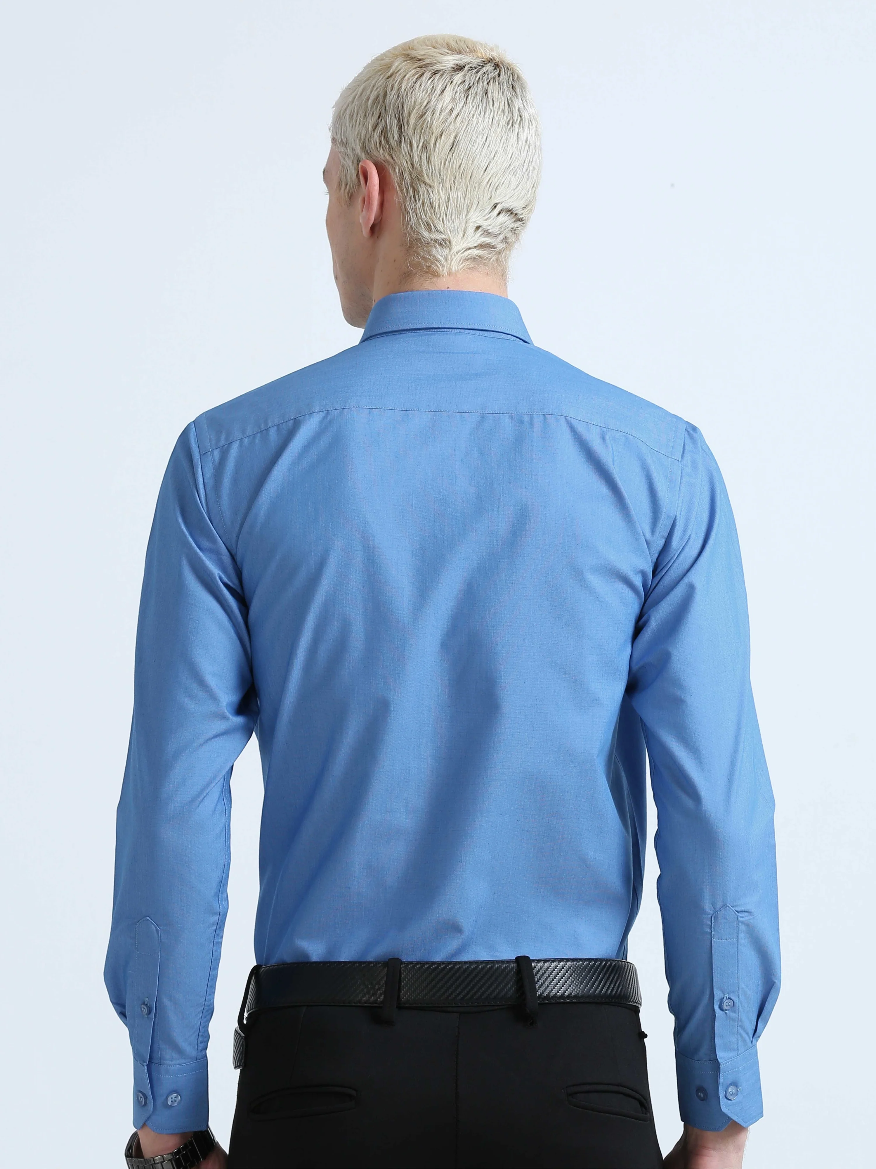 Blue Drap Men's Premium Filla Fill Office Formals-Plus Size - Image 4