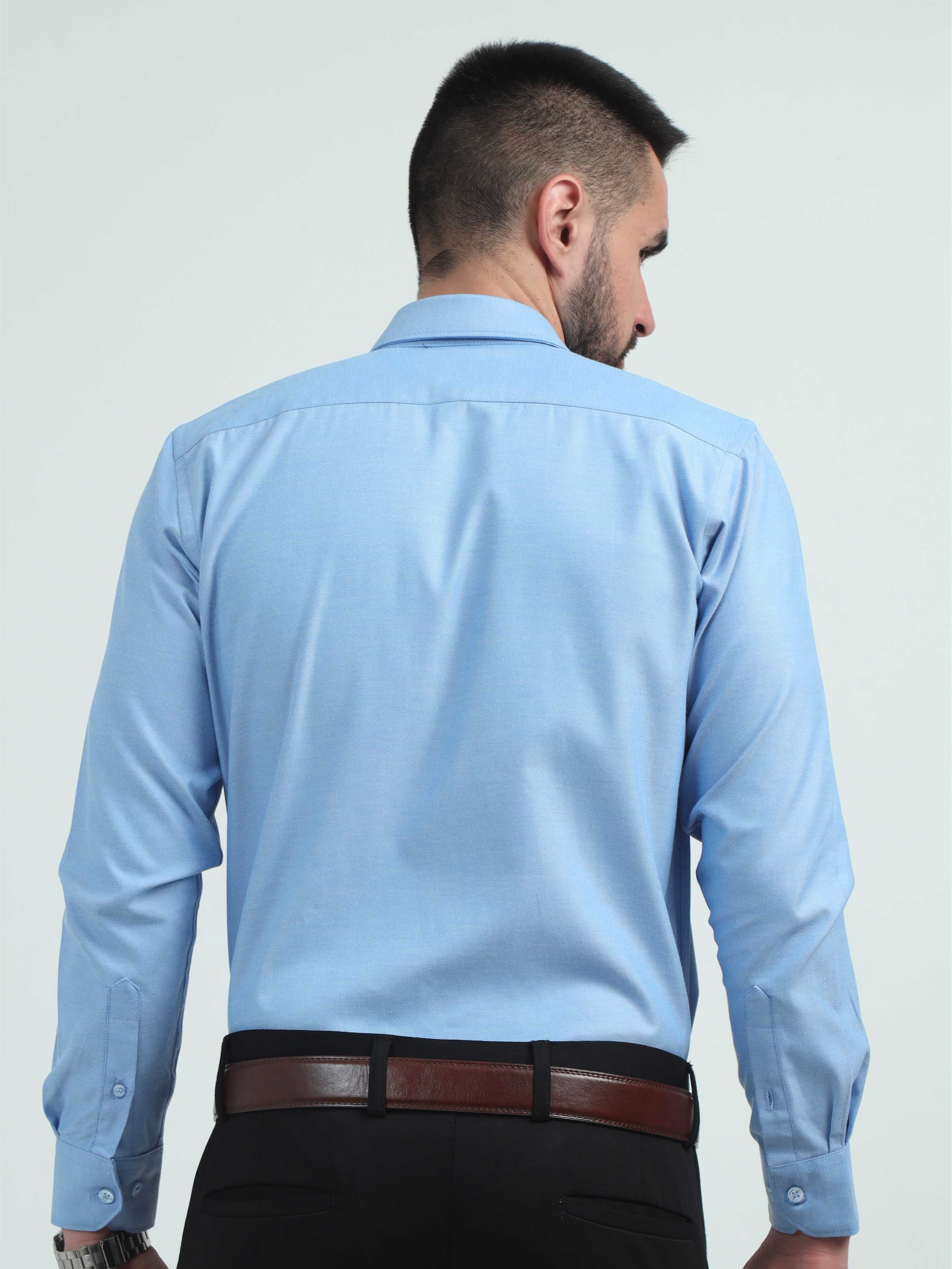 Bright Blue Men's Premium Oxford Office Formals - Image 4