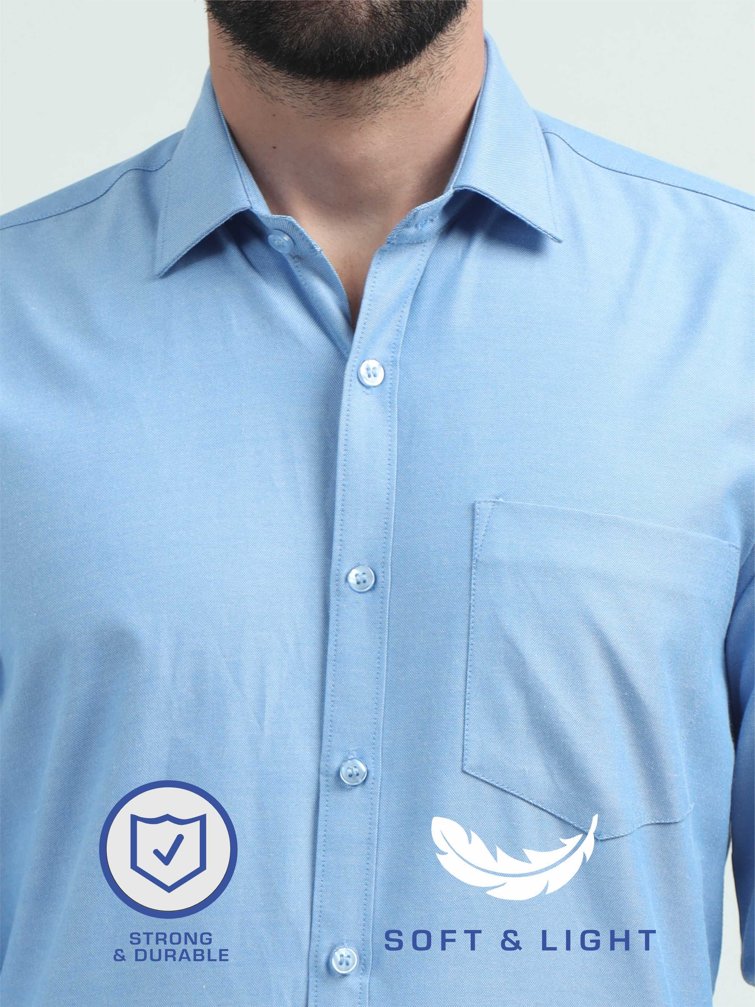 Bright Blue Men's Premium Oxford Office Formals - Image 5