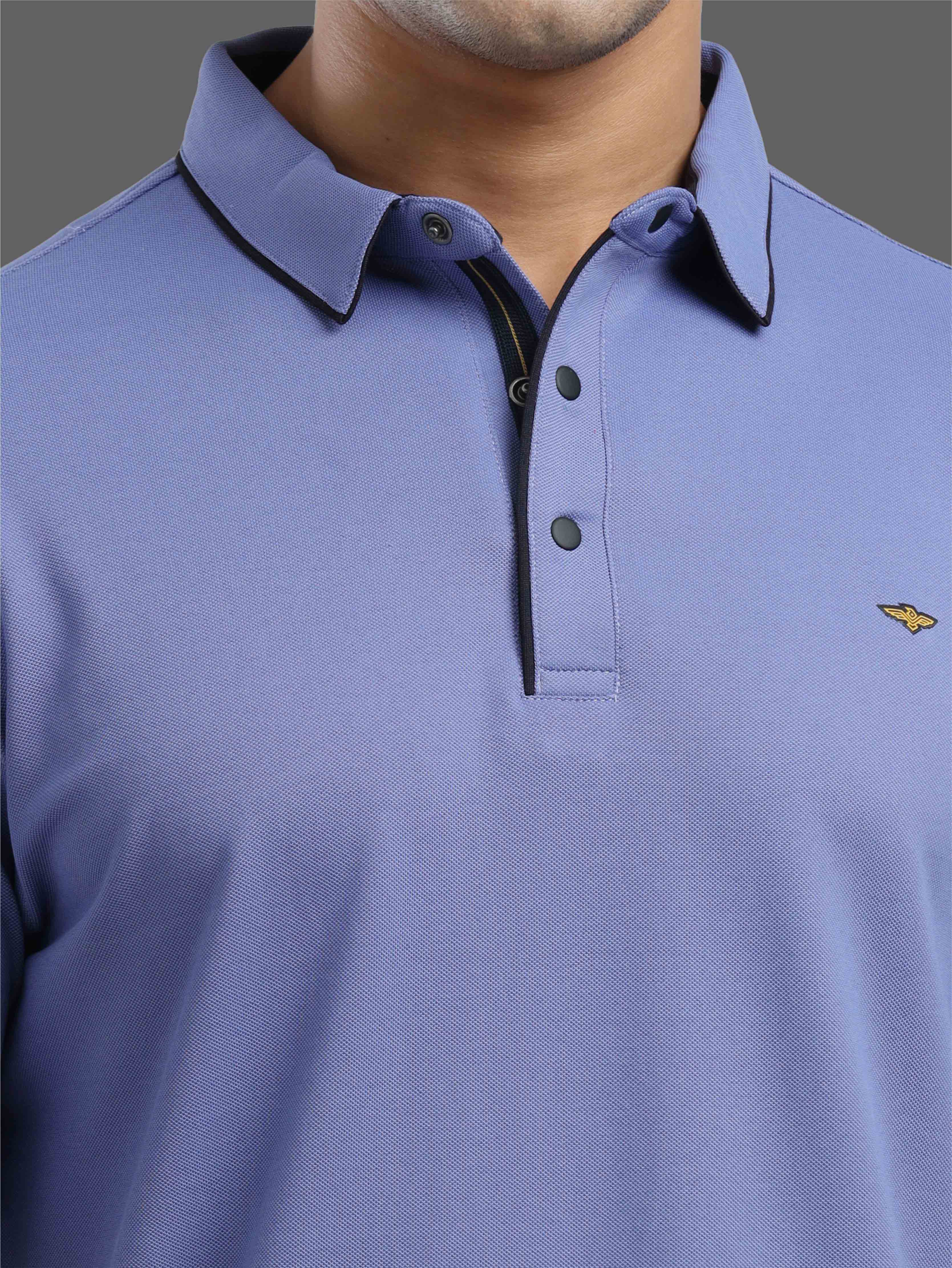 Denim Blue Men Premium SoftBerry PQ Polo T-Shirt - Image 5