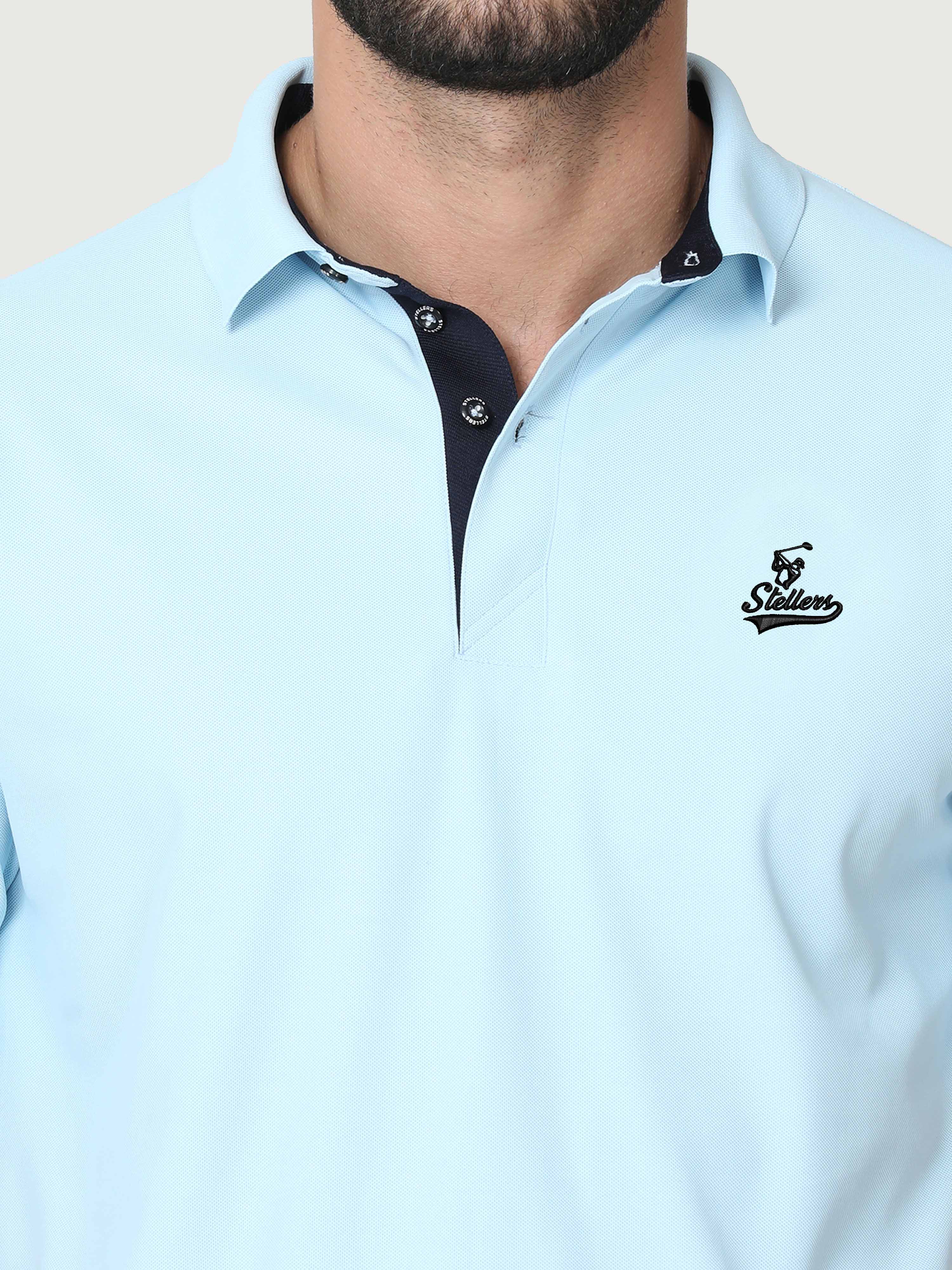 Ice Blue Signature Golf Polo T-Shirt - Image 5