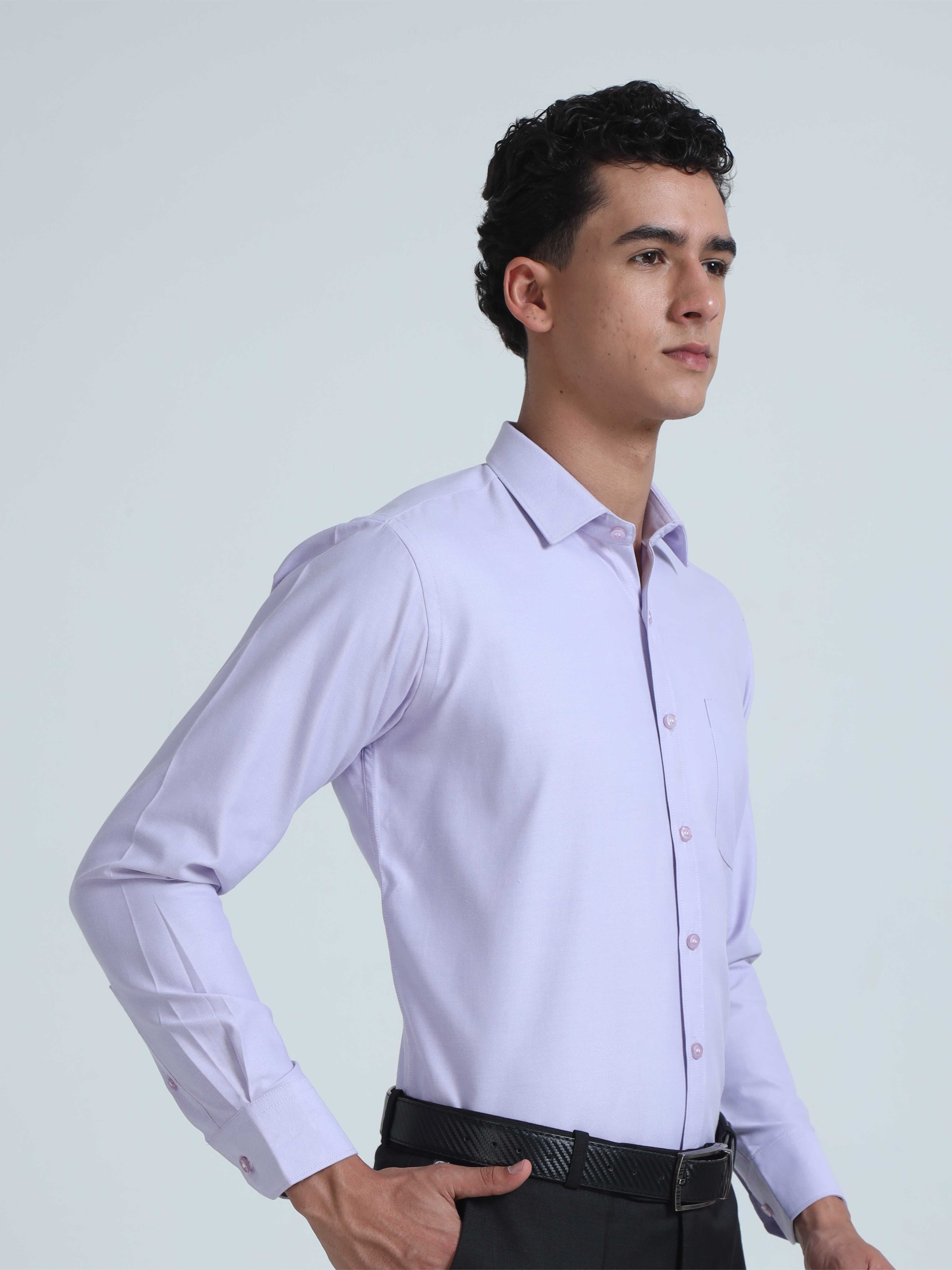 Light Purple Men's Premium Oxford Office Formals - Image 3