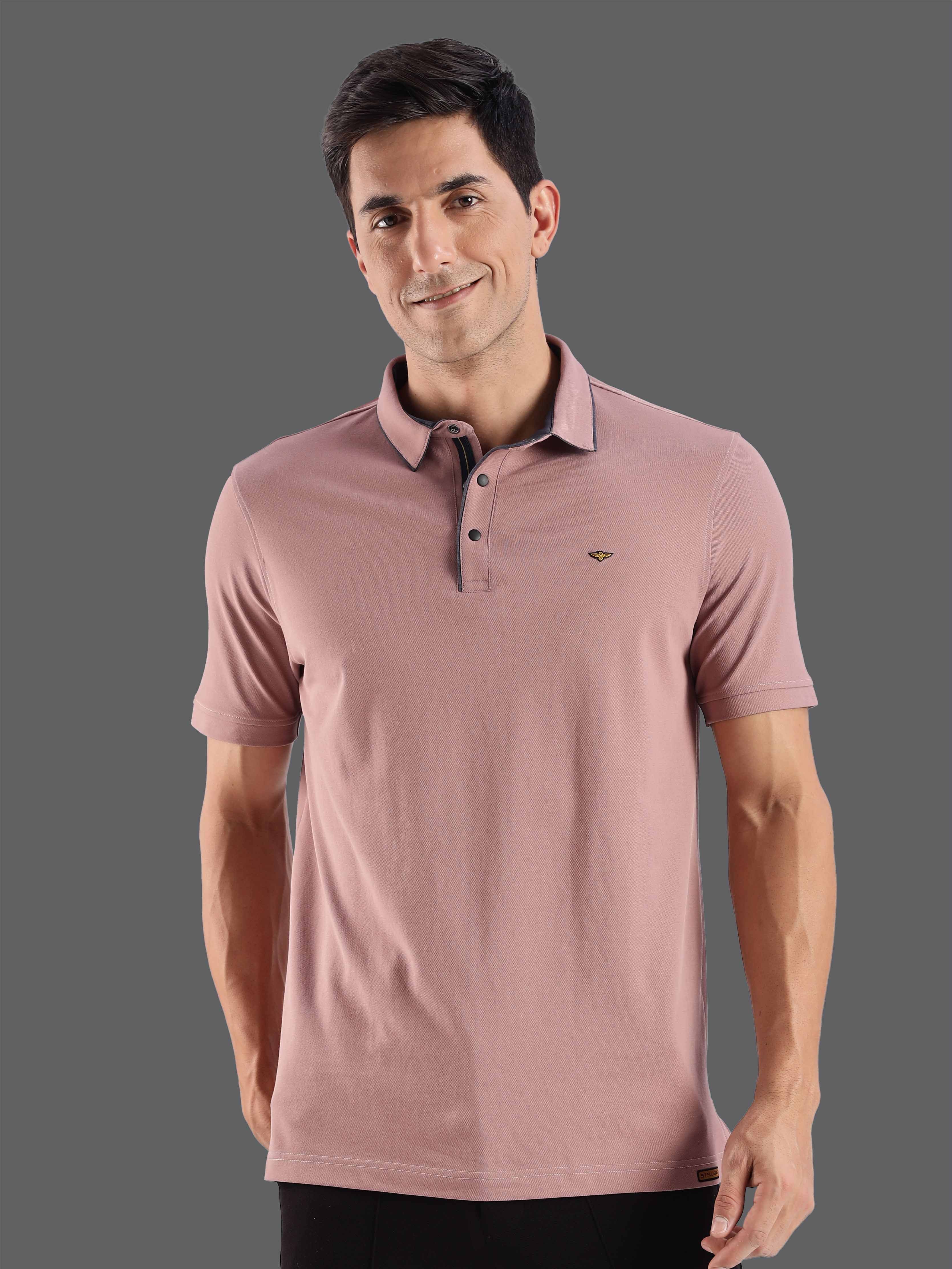 Mauve Men Premium SoftBerry PQ Polo T-Shirt - Image 3