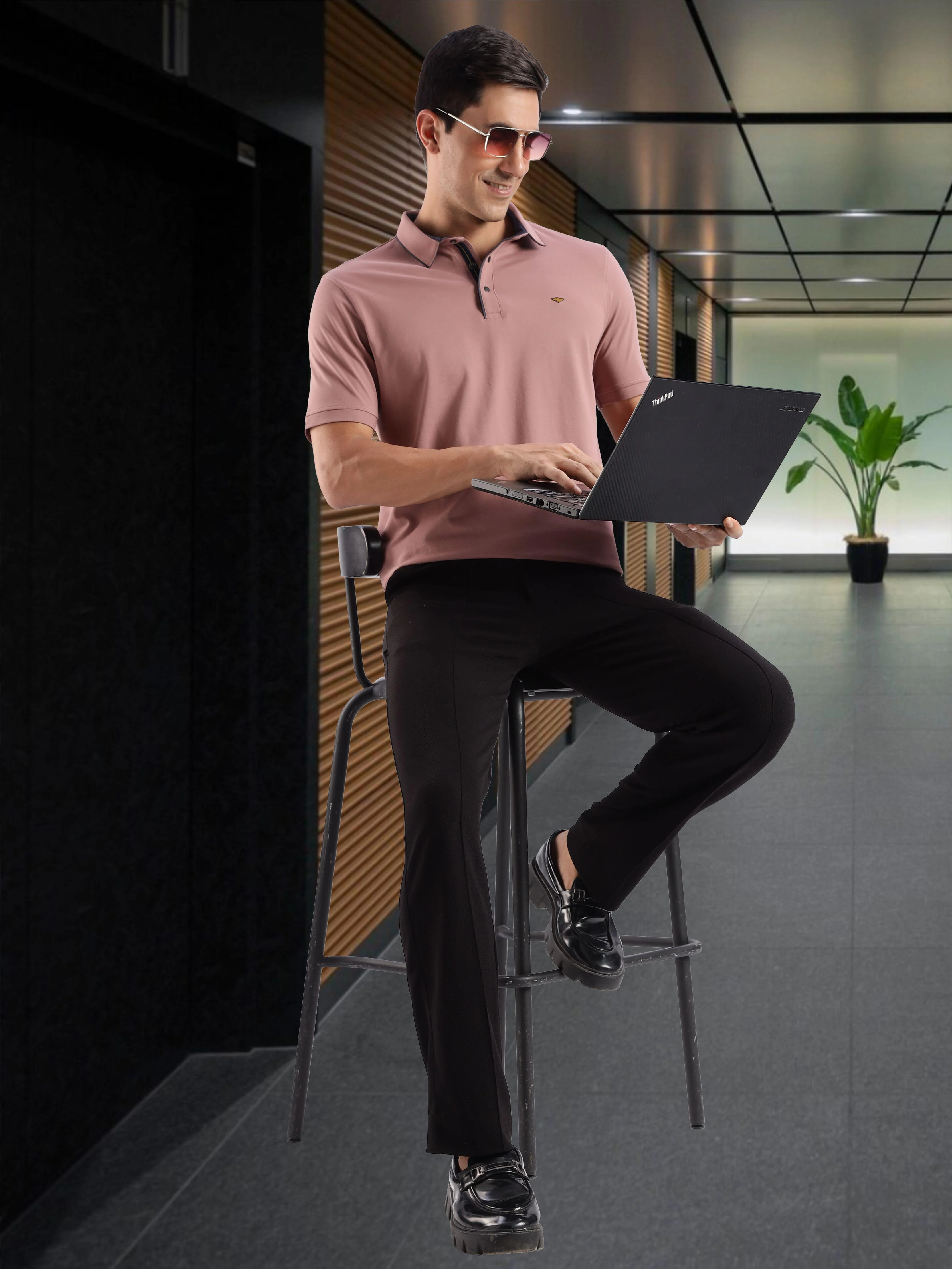 Mauve Men Premium SoftBerry PQ Polo T-Shirt - Image 6