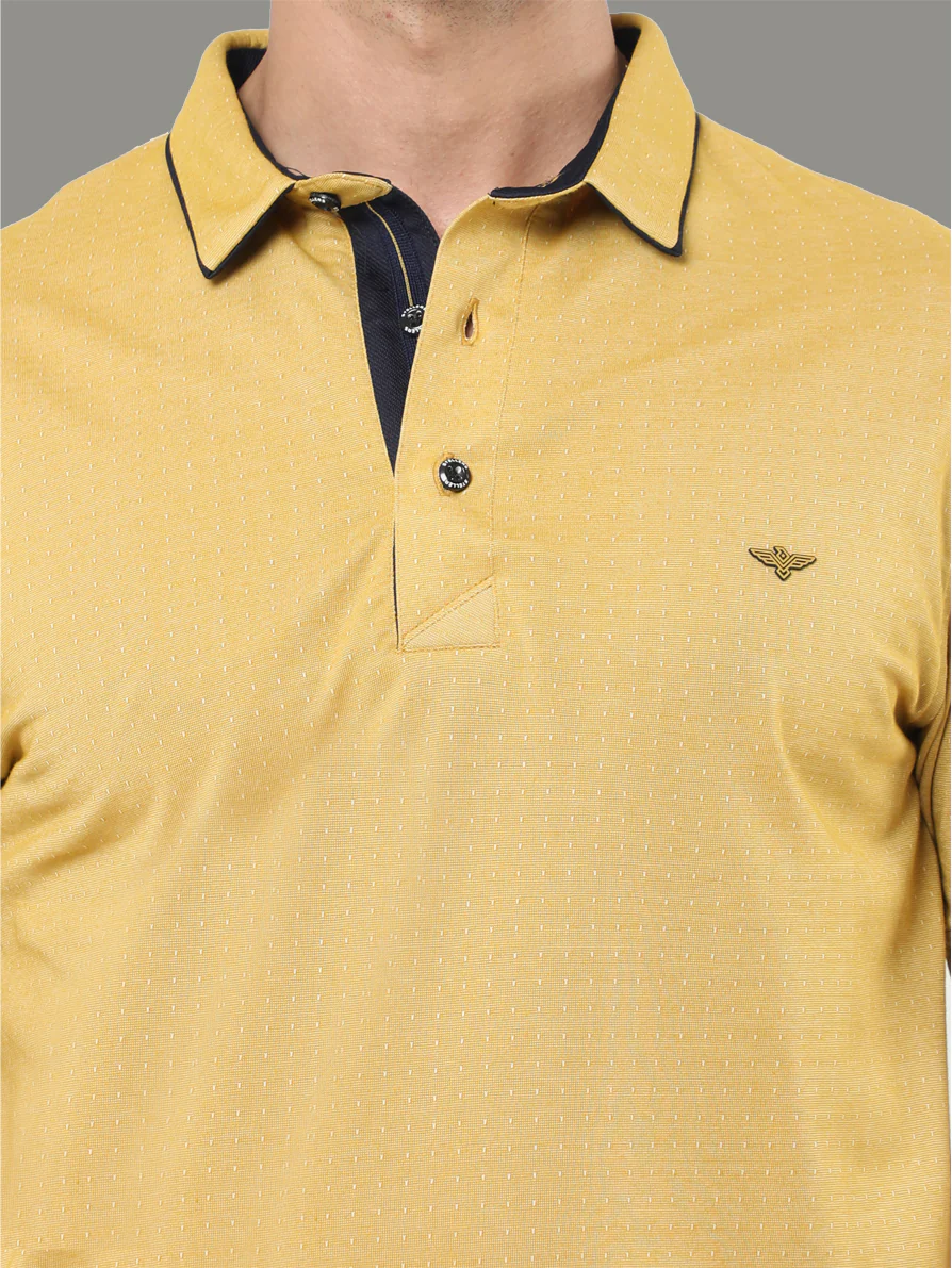 Men's Dropman Classic Polo T-Shirt Mustard - Image 5