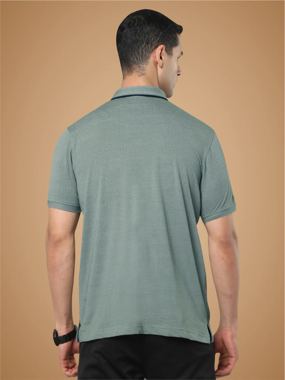 Men's Dropman Classic Polo T-Shirt Pista Green - Image 4