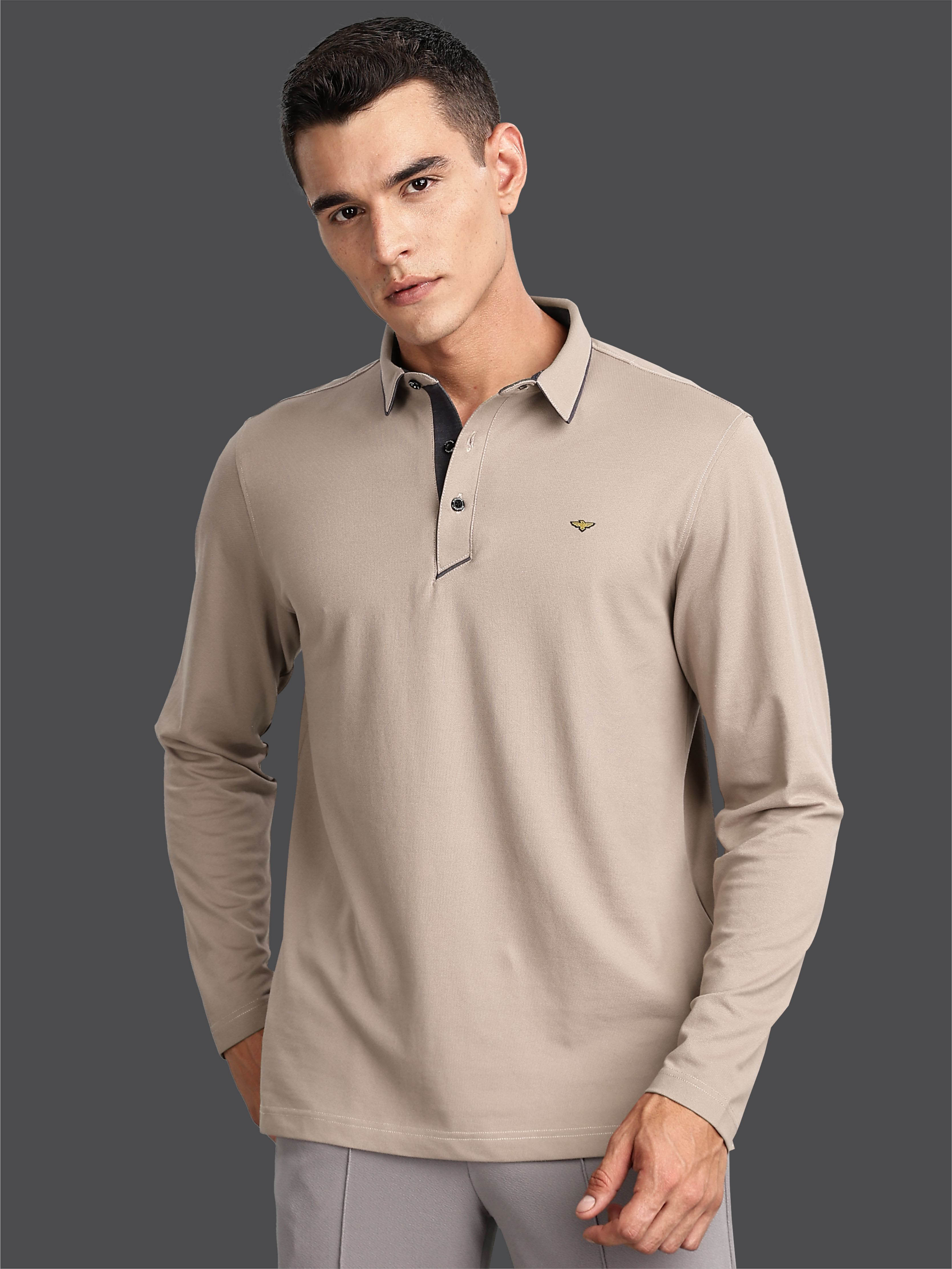 Men's Full Sleeve Soft Berry PQ Polo T shirt - Image 3