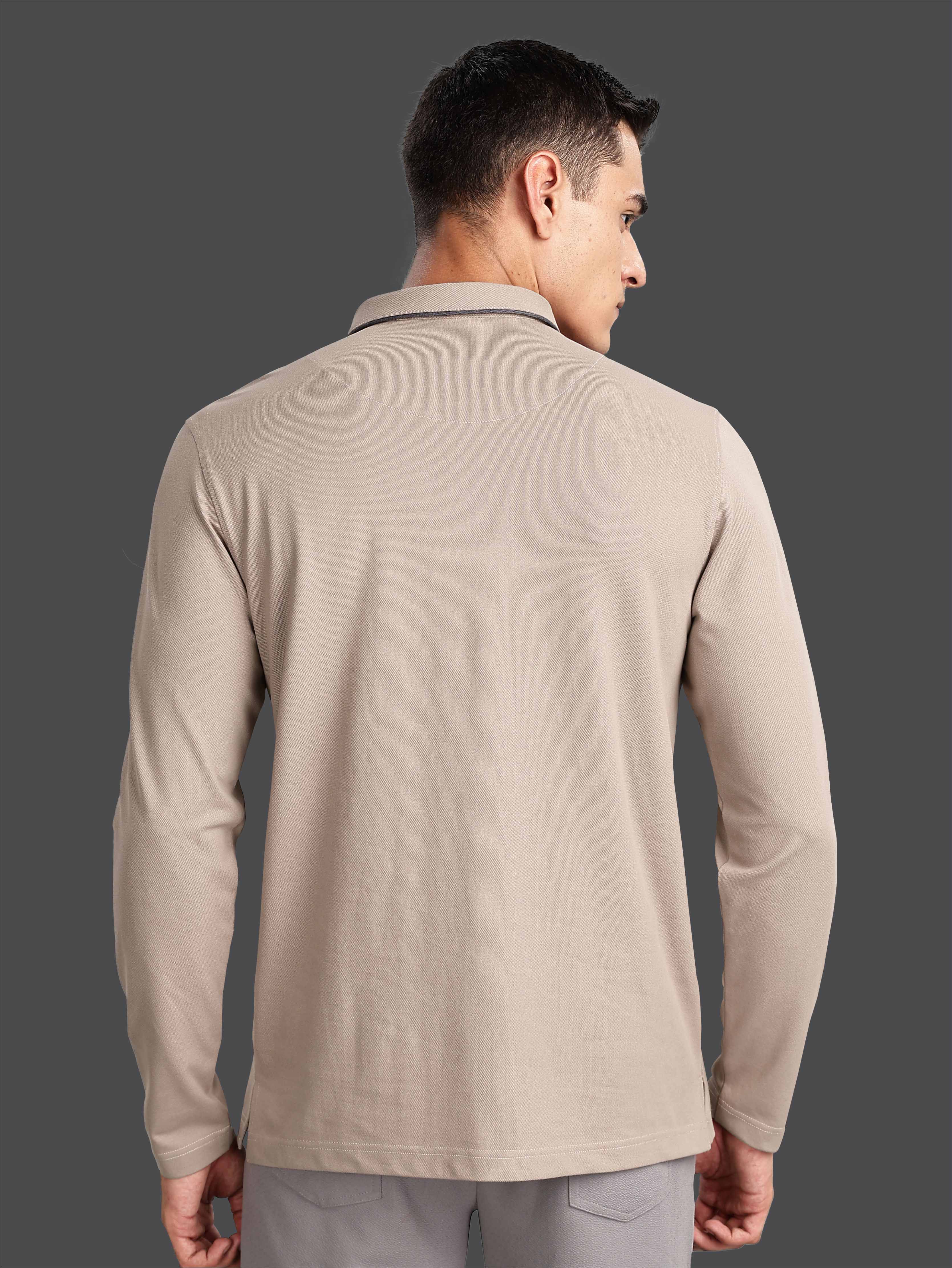Men's Full Sleeve Soft Berry PQ Polo T shirt - Image 4