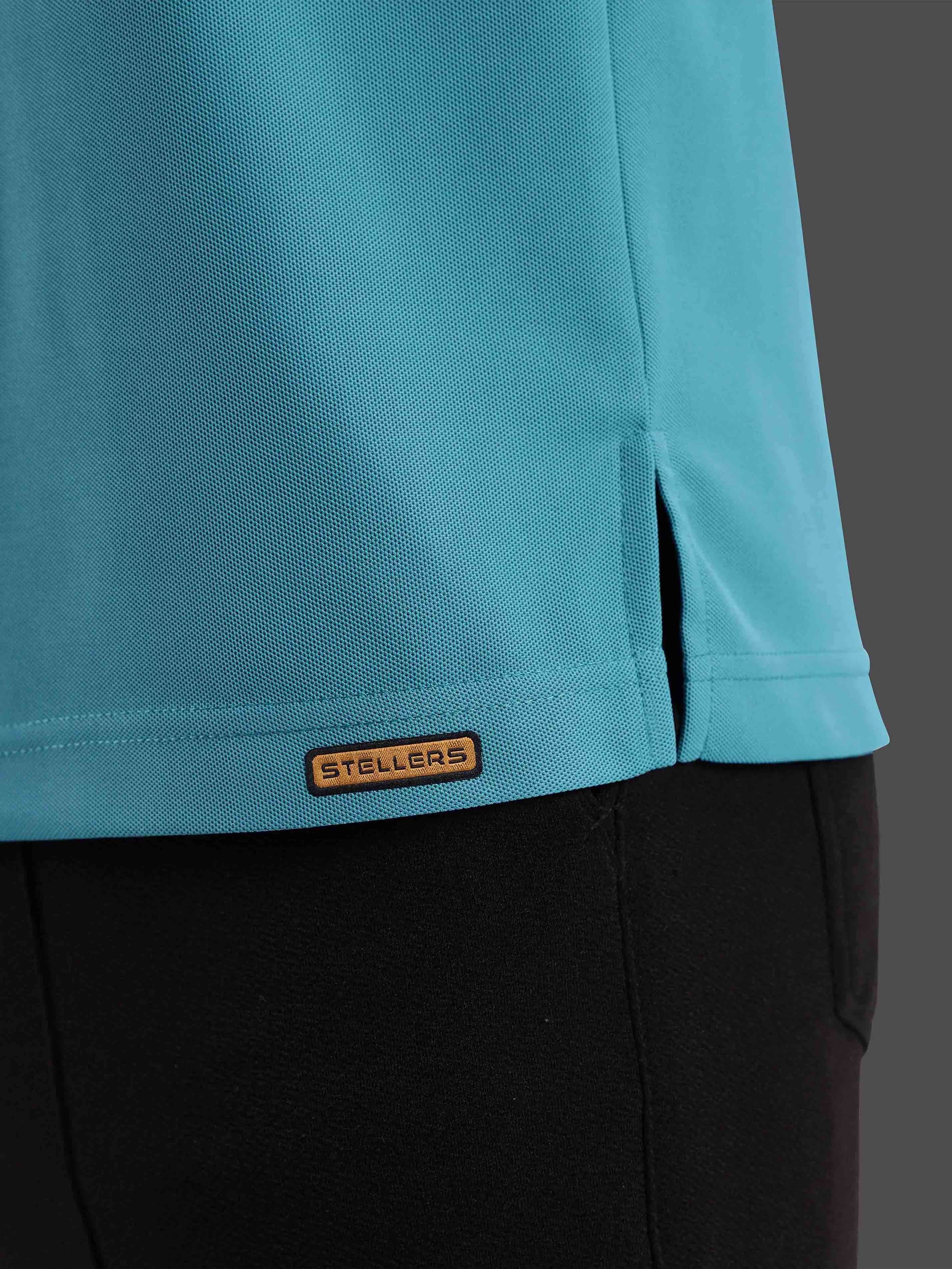Men's T-cross Polo T-Shirt-Jade Green | Wrinkle-Free | Quick Dry | Stretchable |  Odour-Free | UV Protected - Image 8