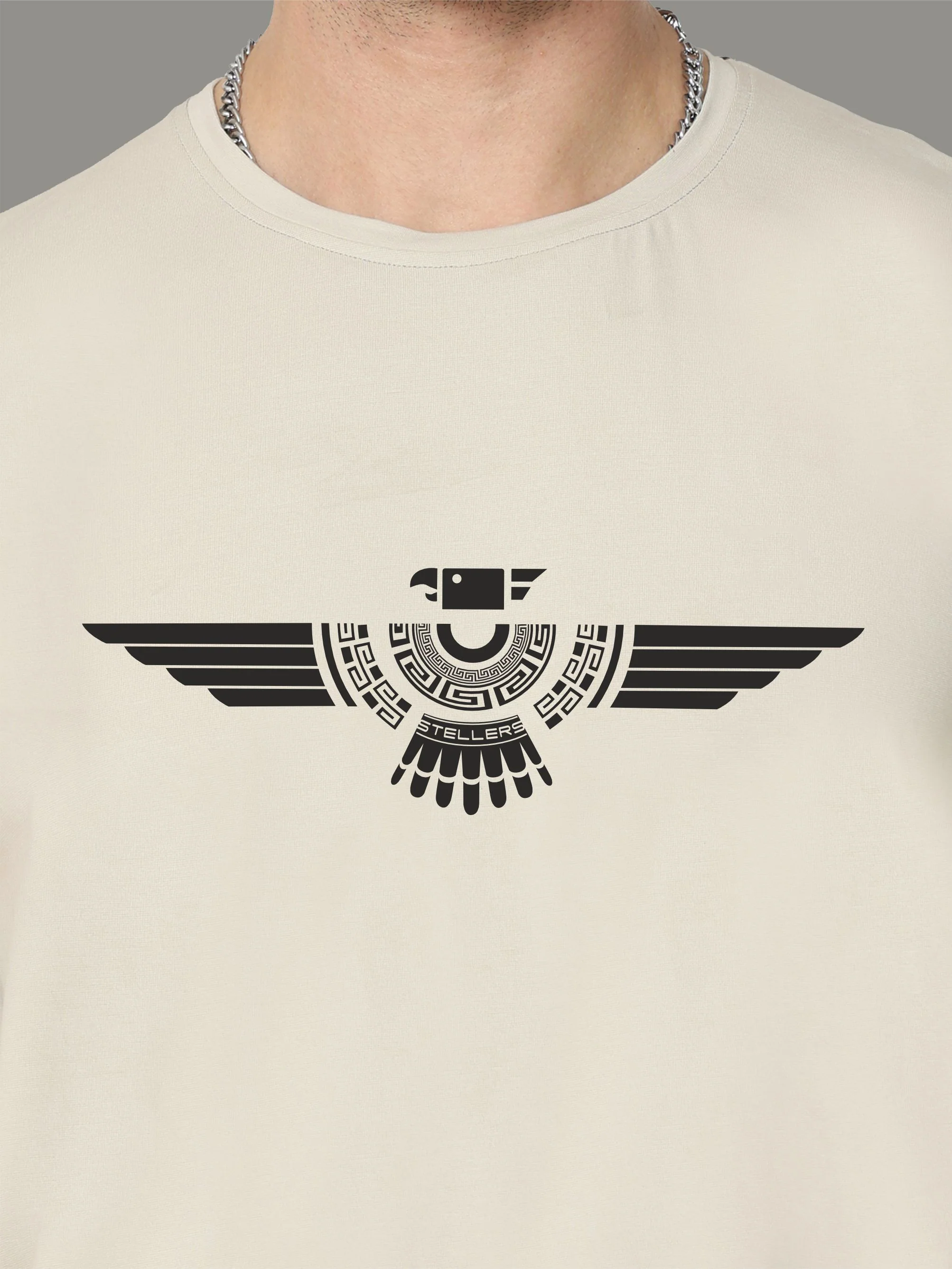 Moose Grey Men's Crew Neck T-Shirts - Image 6