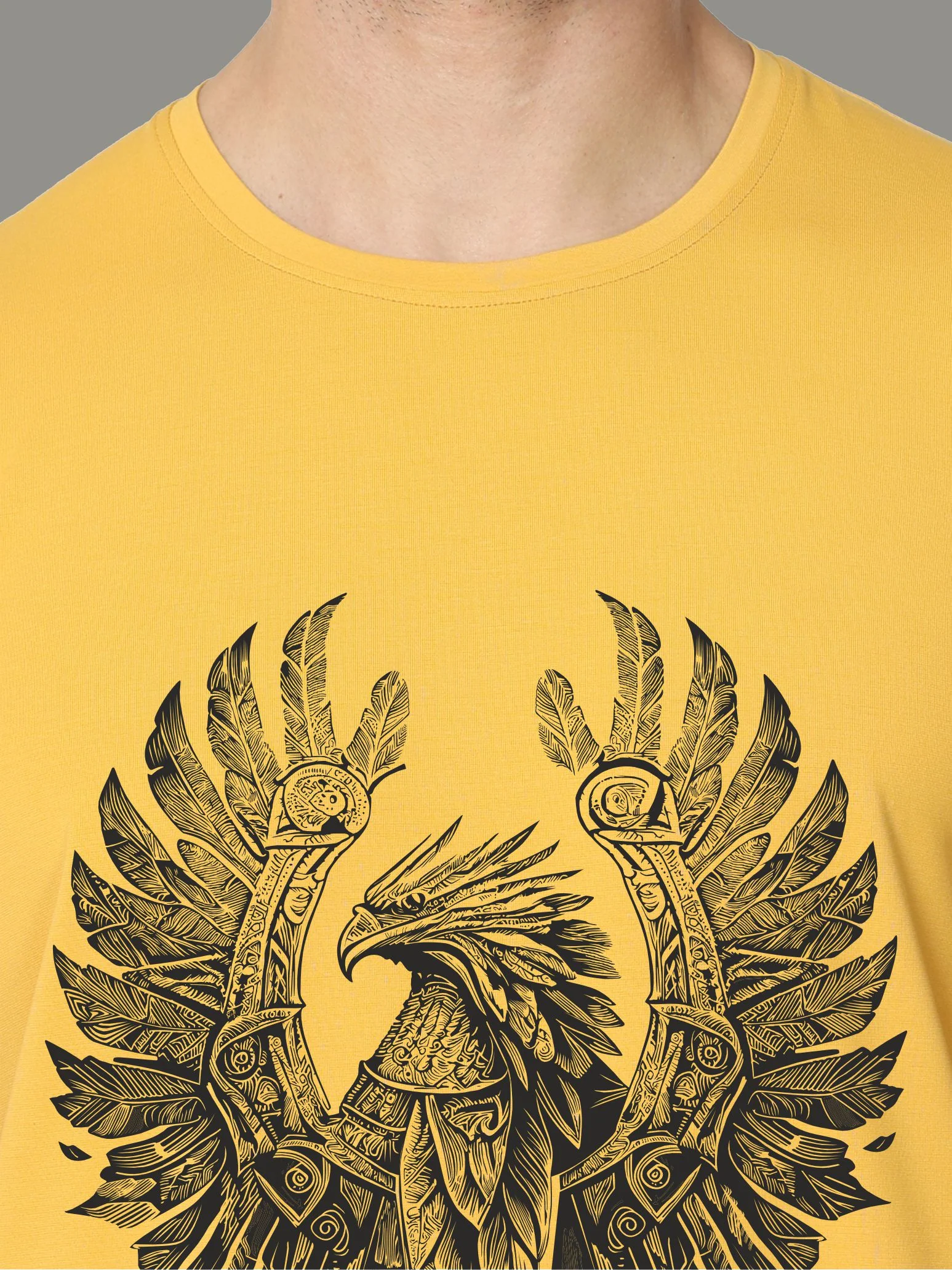 Mustard Men's Crew Neck T-Shirts - Image 6