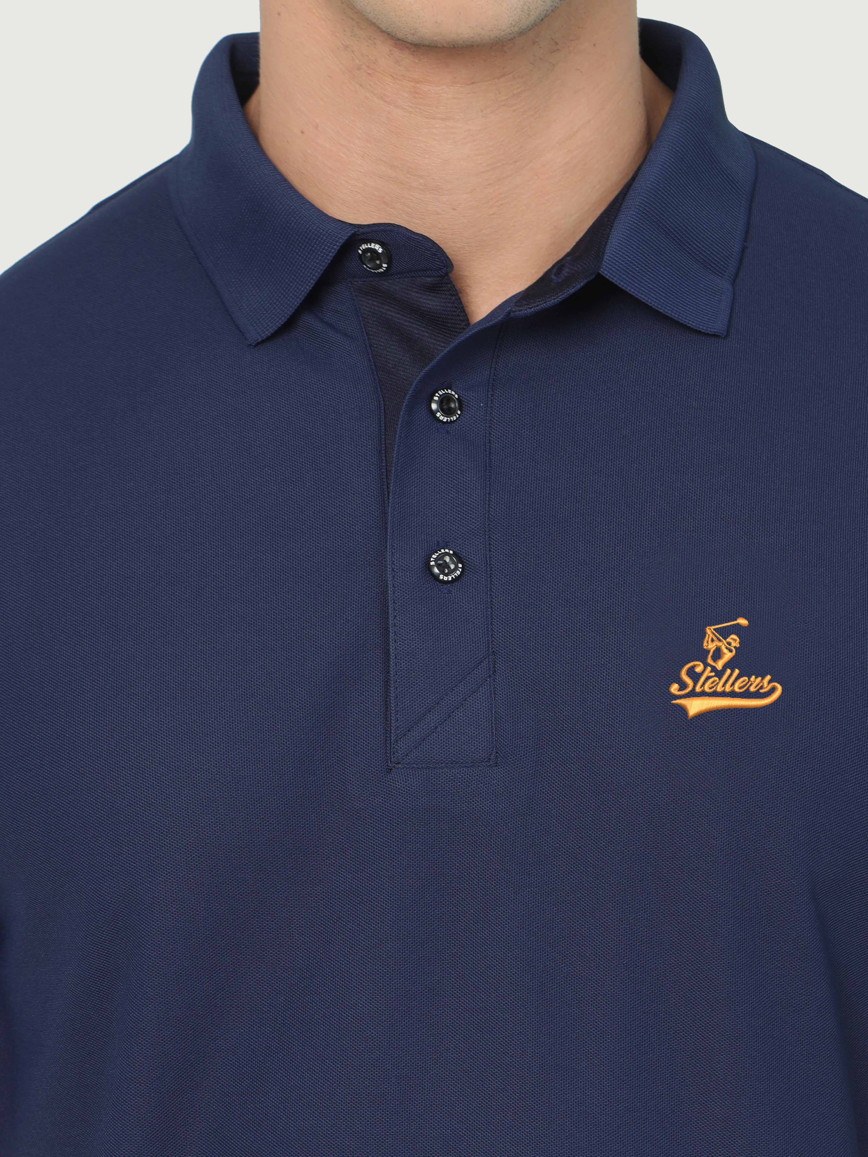 Navy Blue Signature Golf Polo T-Shirt - Image 5