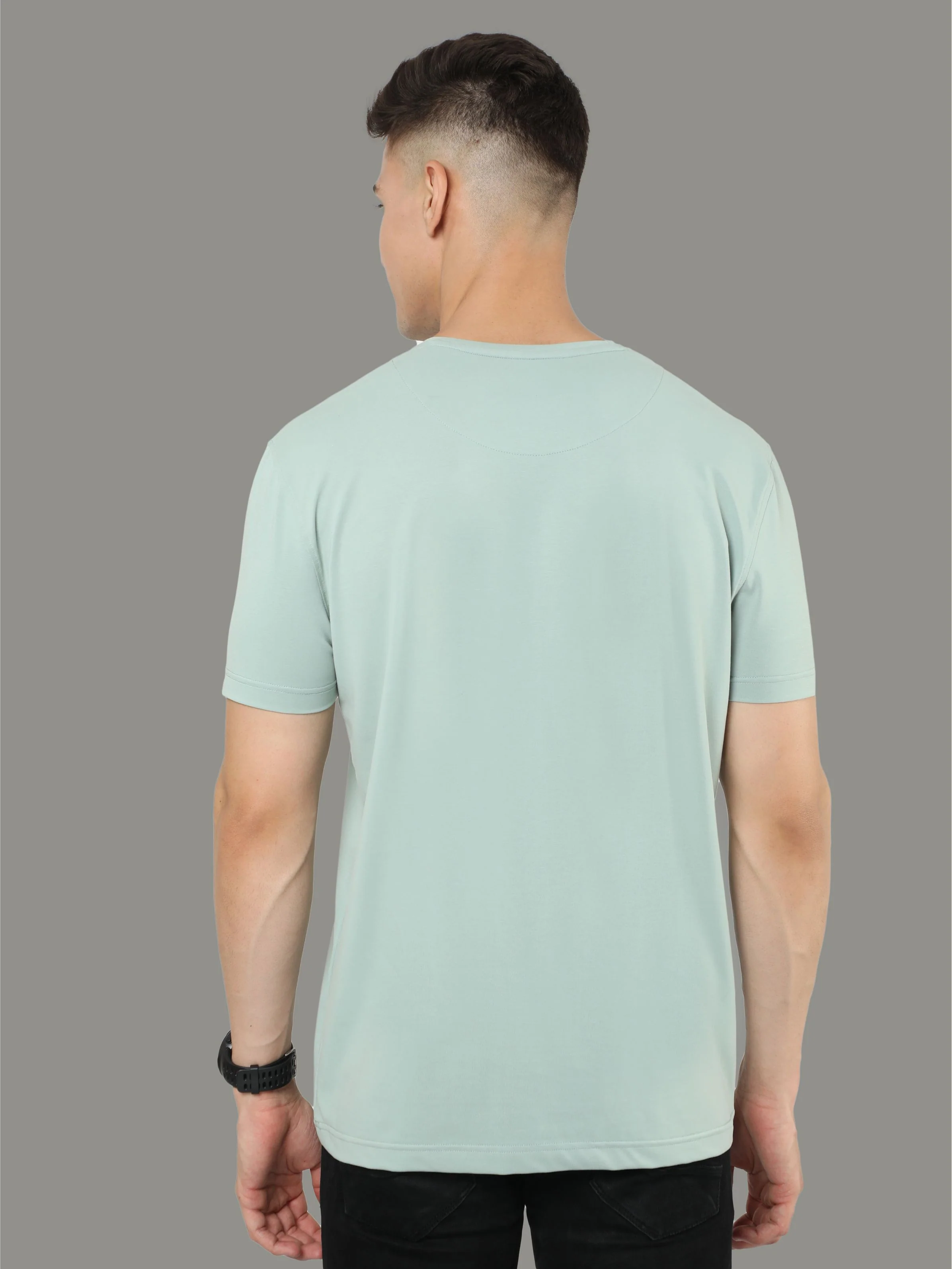 Ocean Green Men's Crew Neck T-Shirts - Image 5