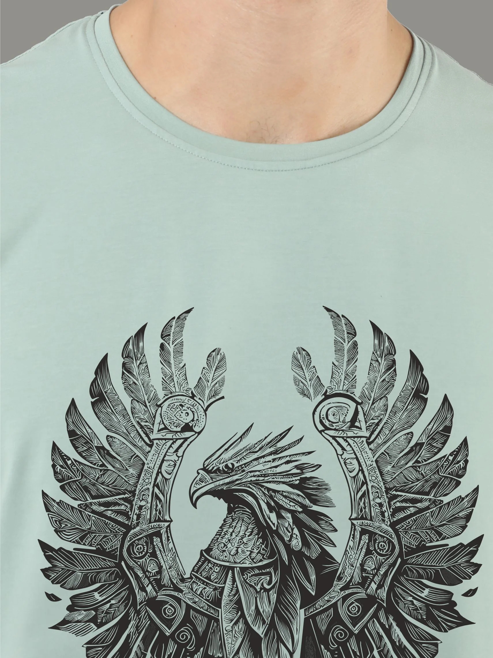 Ocean Green Men's Crew Neck T-Shirts - Image 6