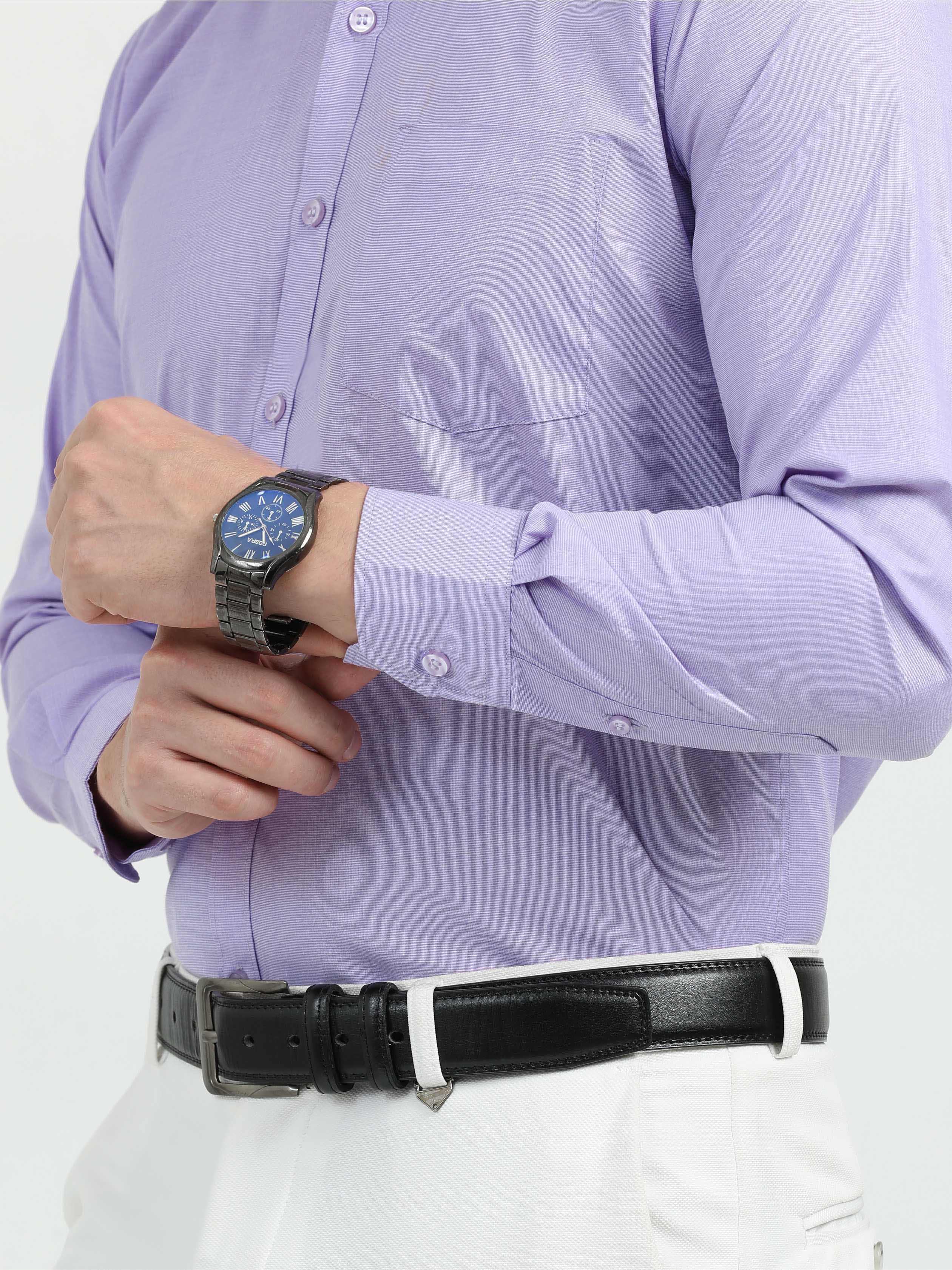 Purple Men's Premium Filla Fill Office Formals - Image 5
