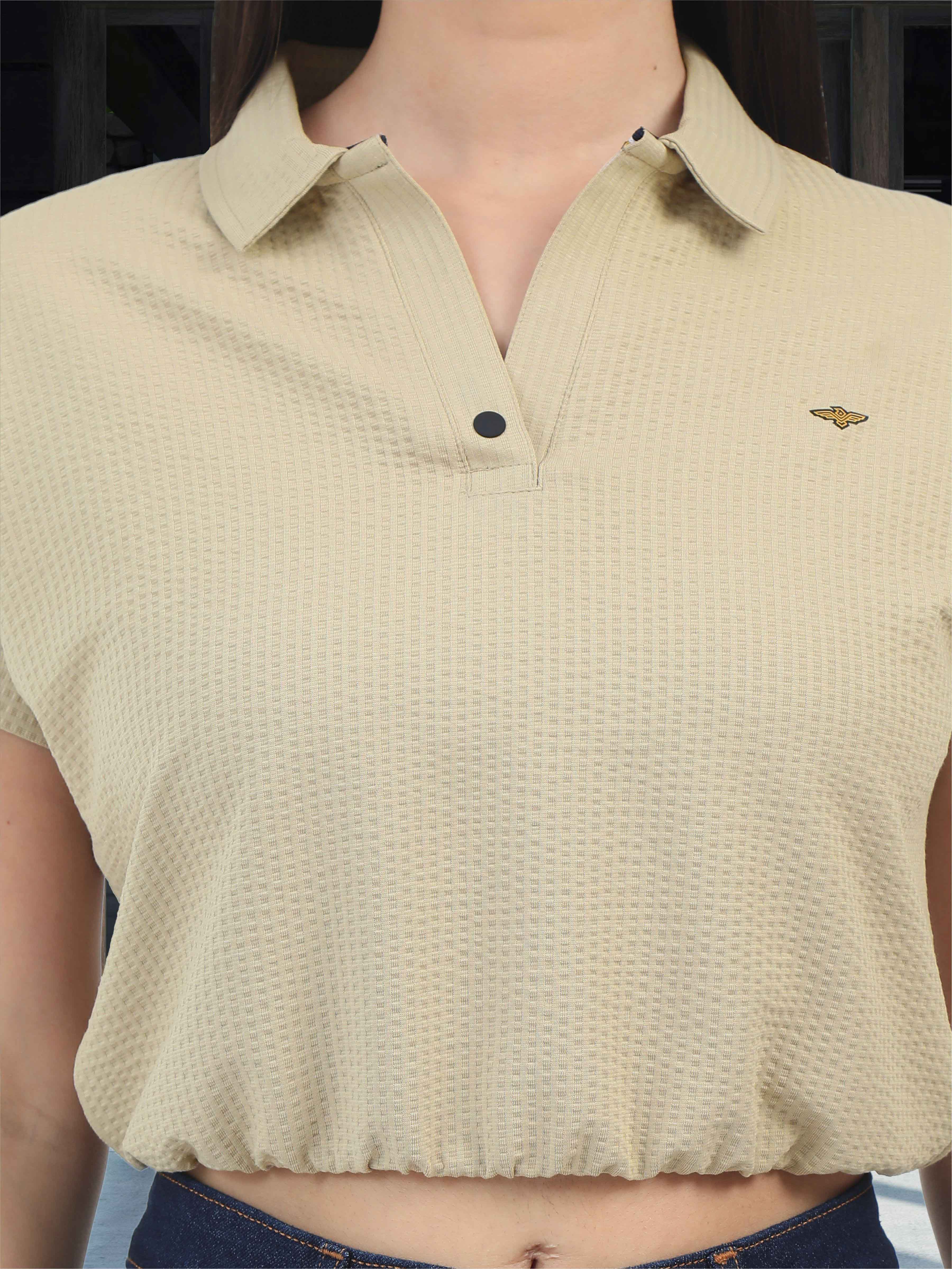 Beige Women's Crop Tops - Image 3