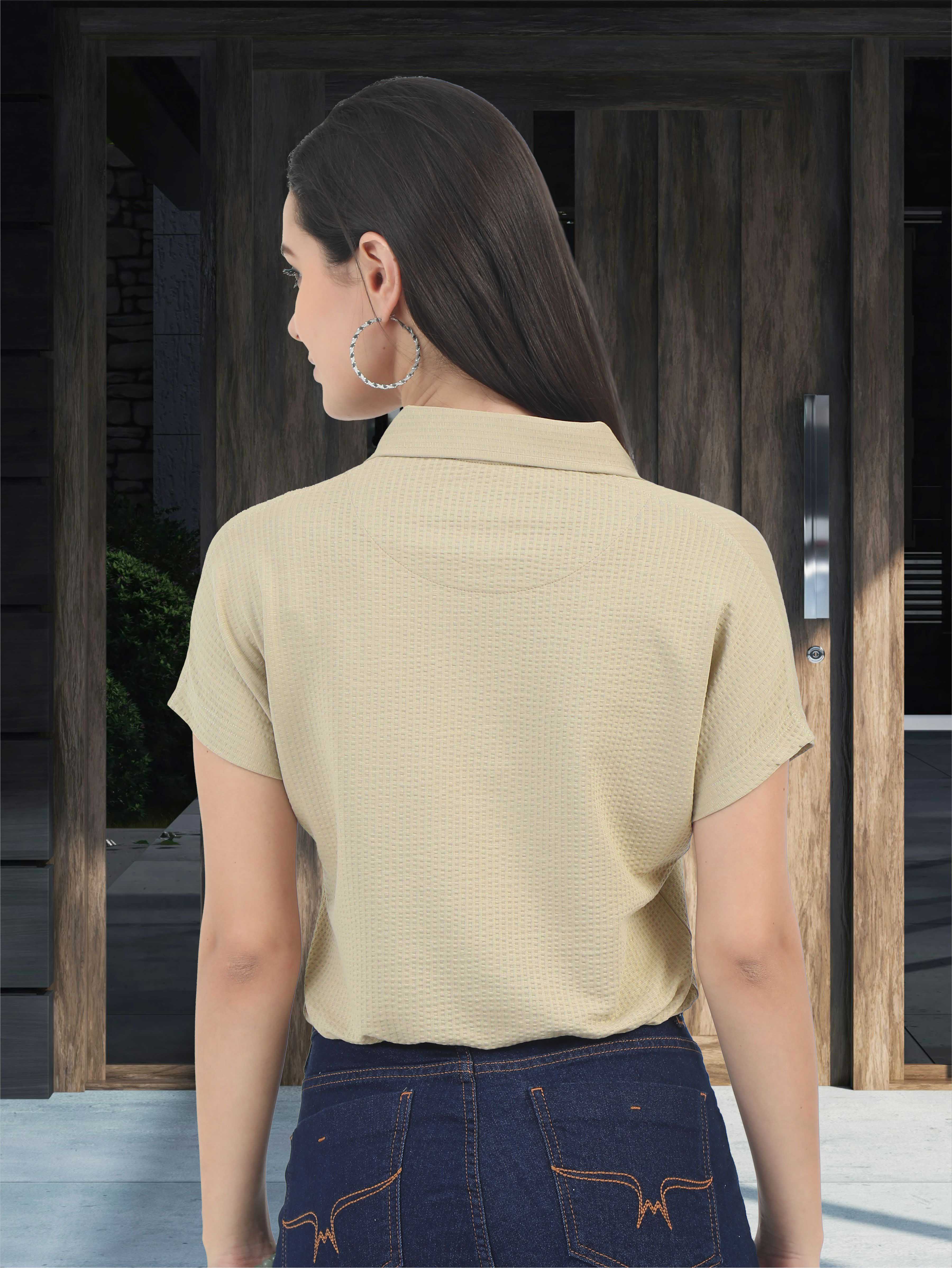 Beige Women's Crop Tops - Image 4