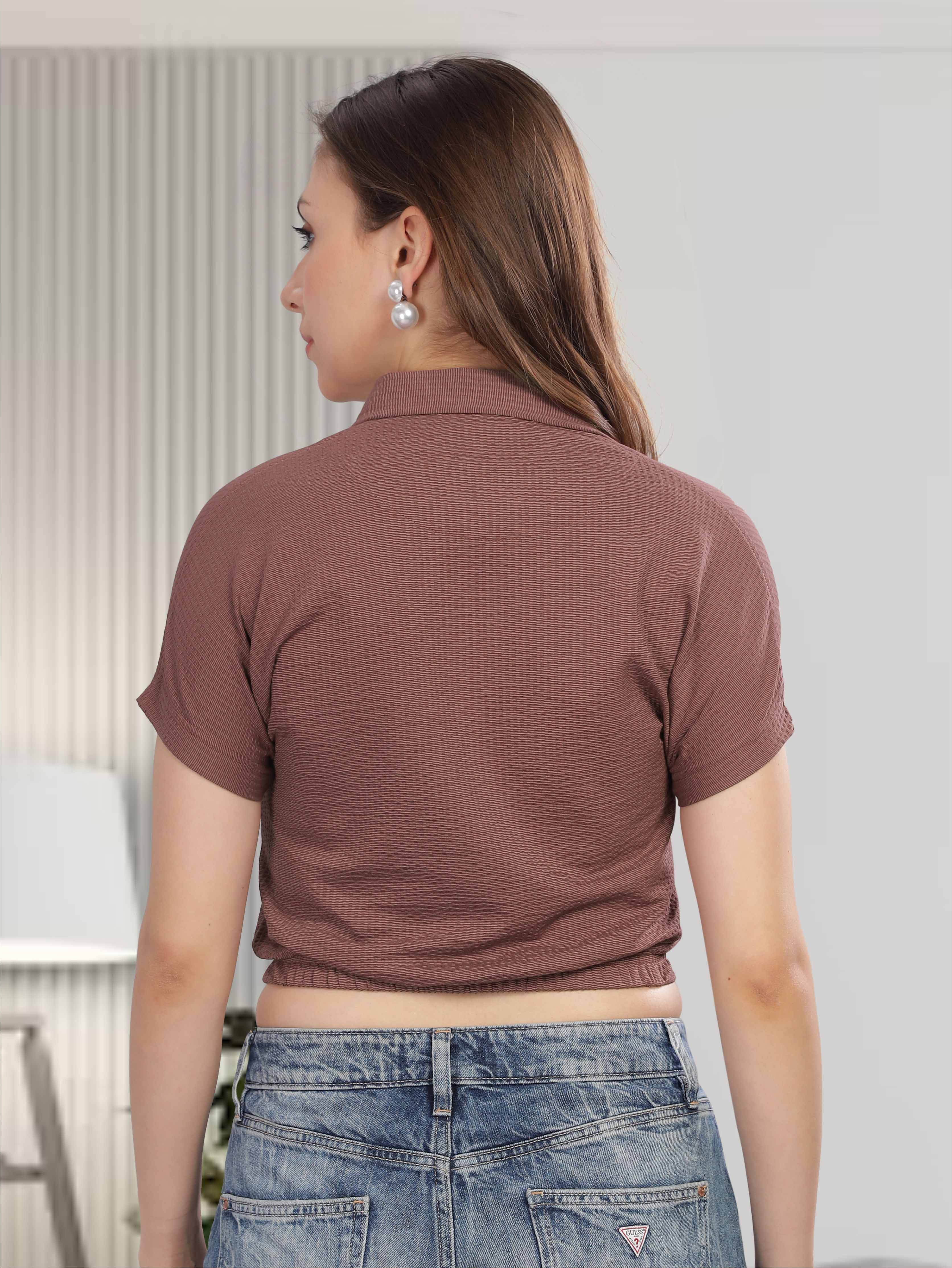 Mauve Women's Crop Tops - Image 4