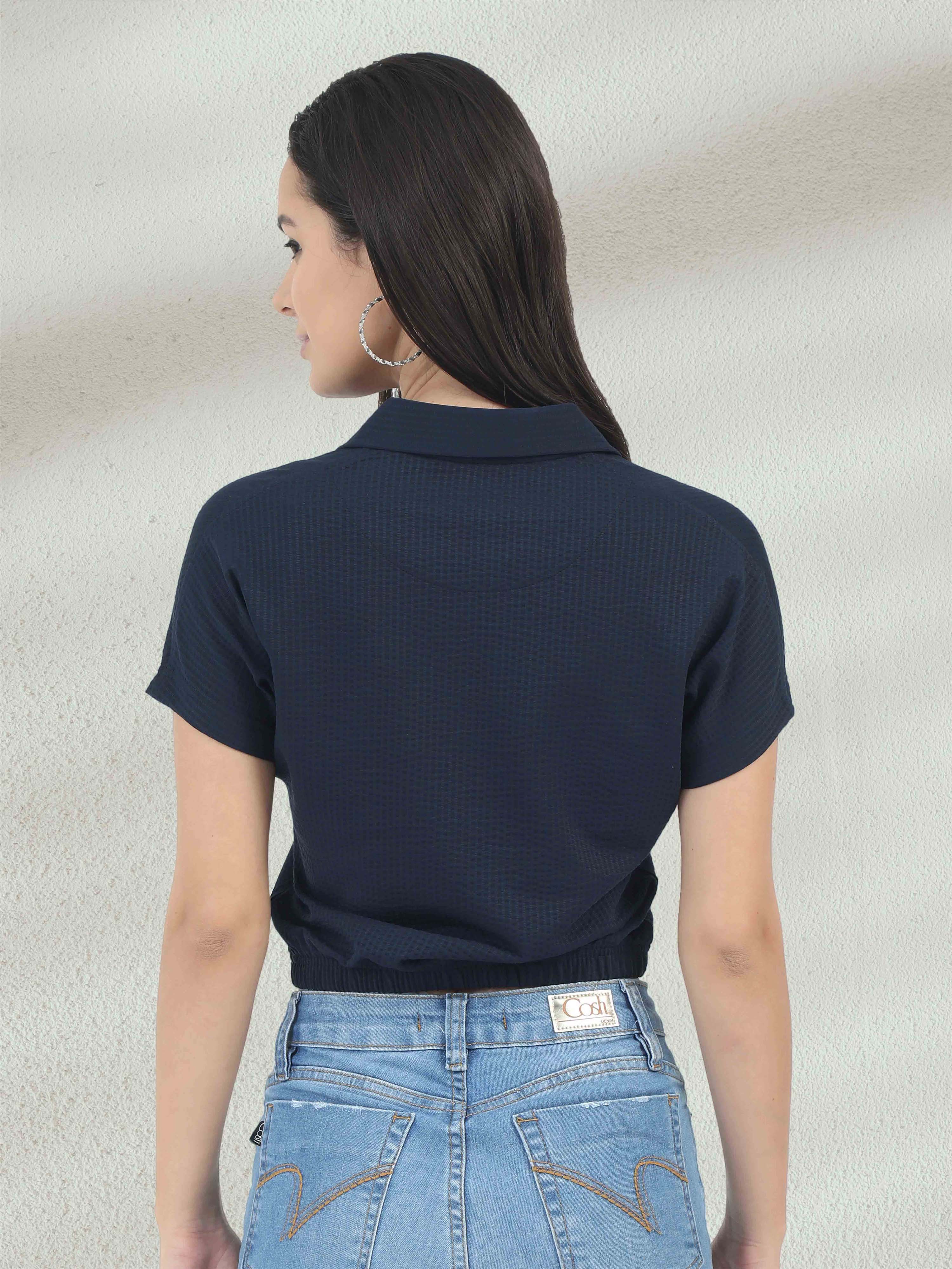 Navy Blue Women's Crop Tops - Image 4