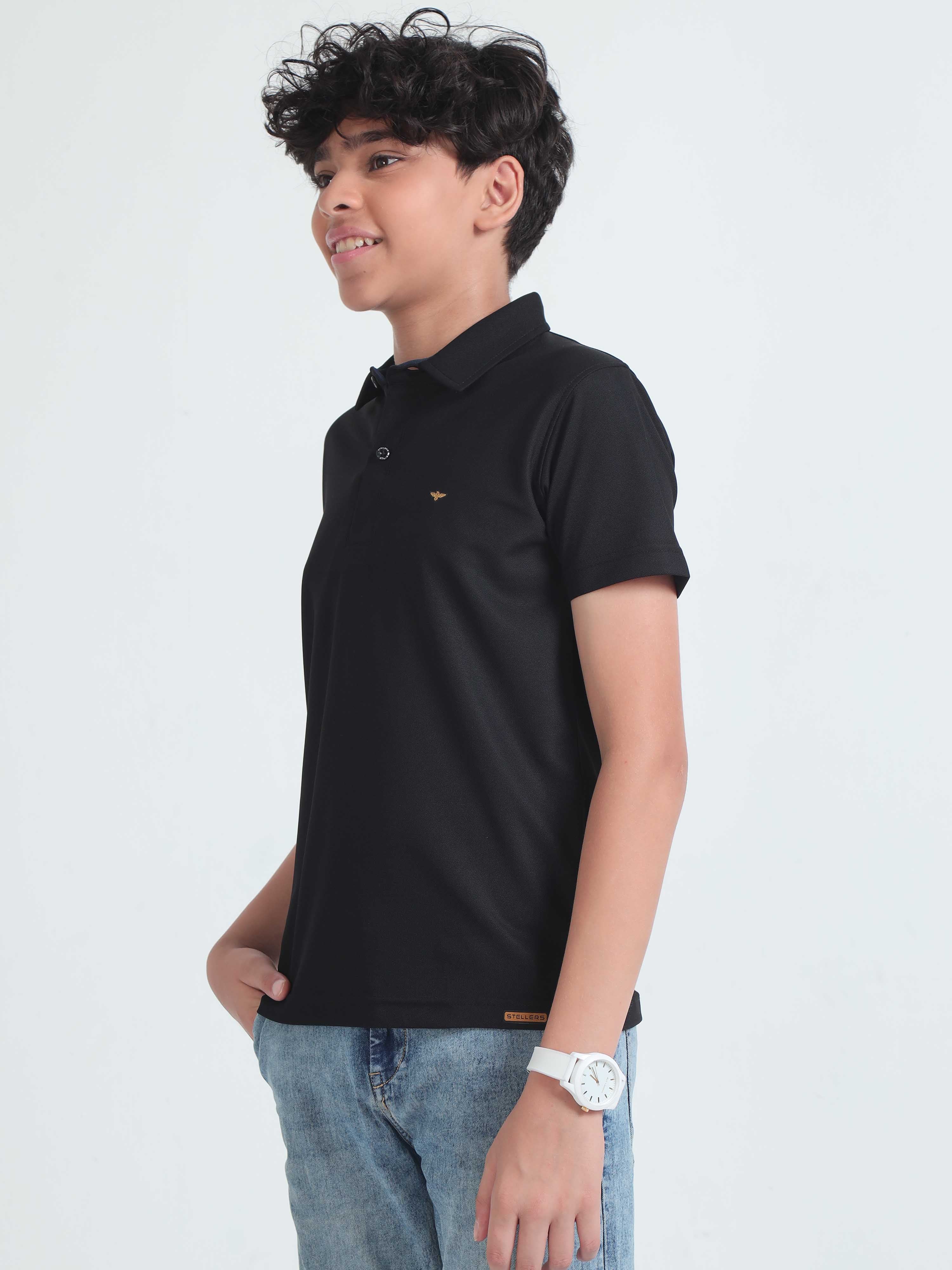 Black Boy's Premium Polo T-Shirts - Image 3