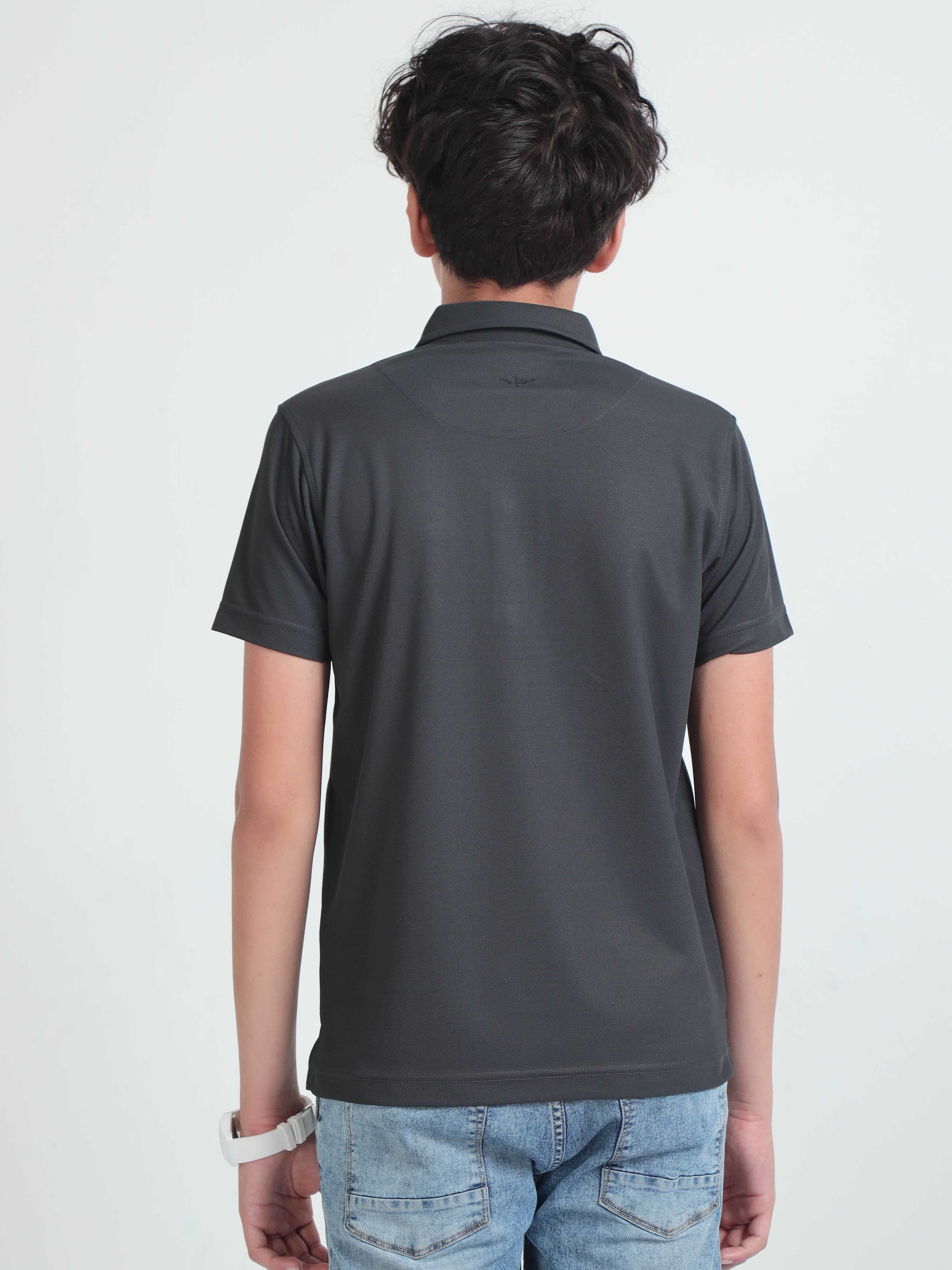 Dark Grey Premium Polo T-Shirts - Image 5