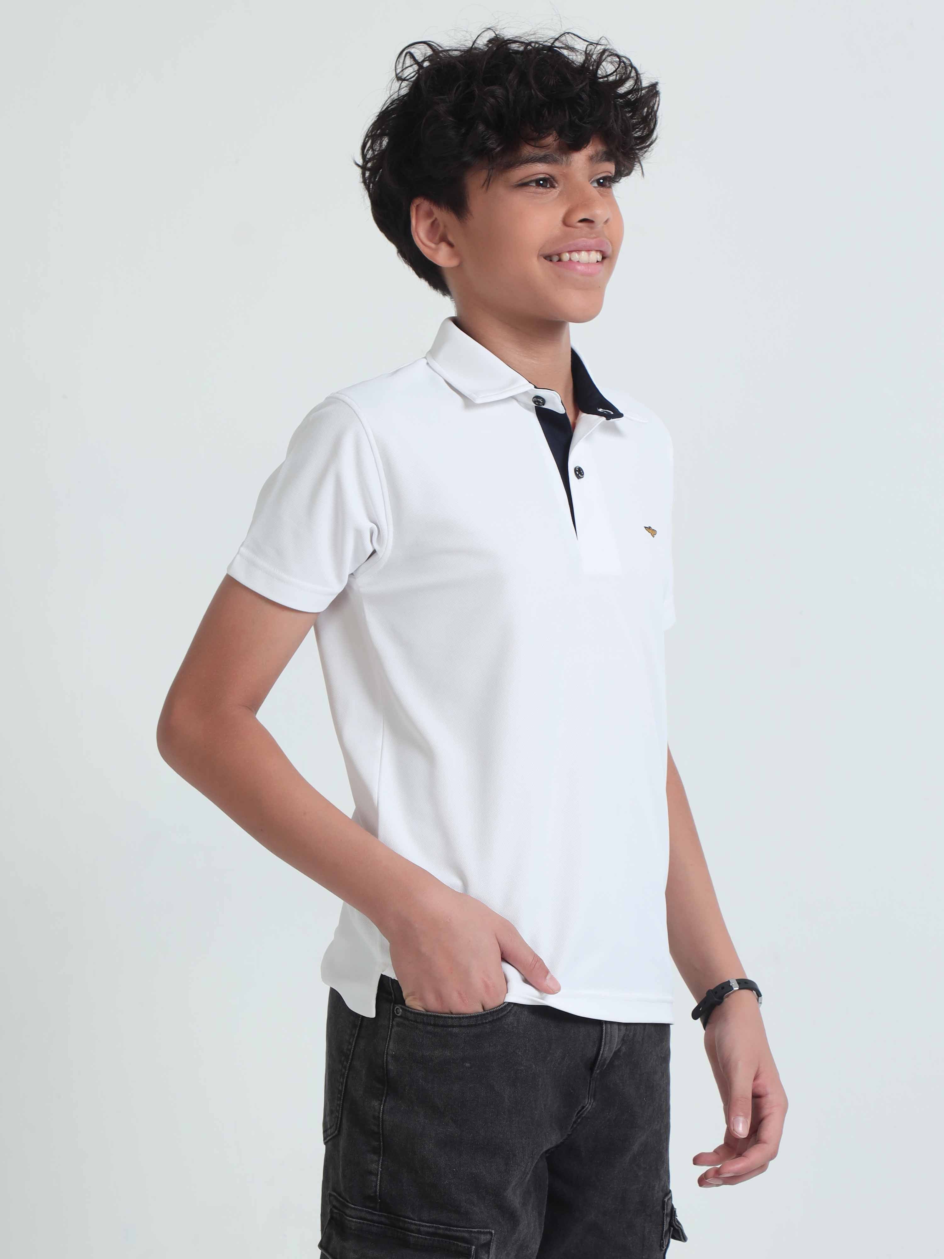 White Premium Polo T-Shirts - Image 4
