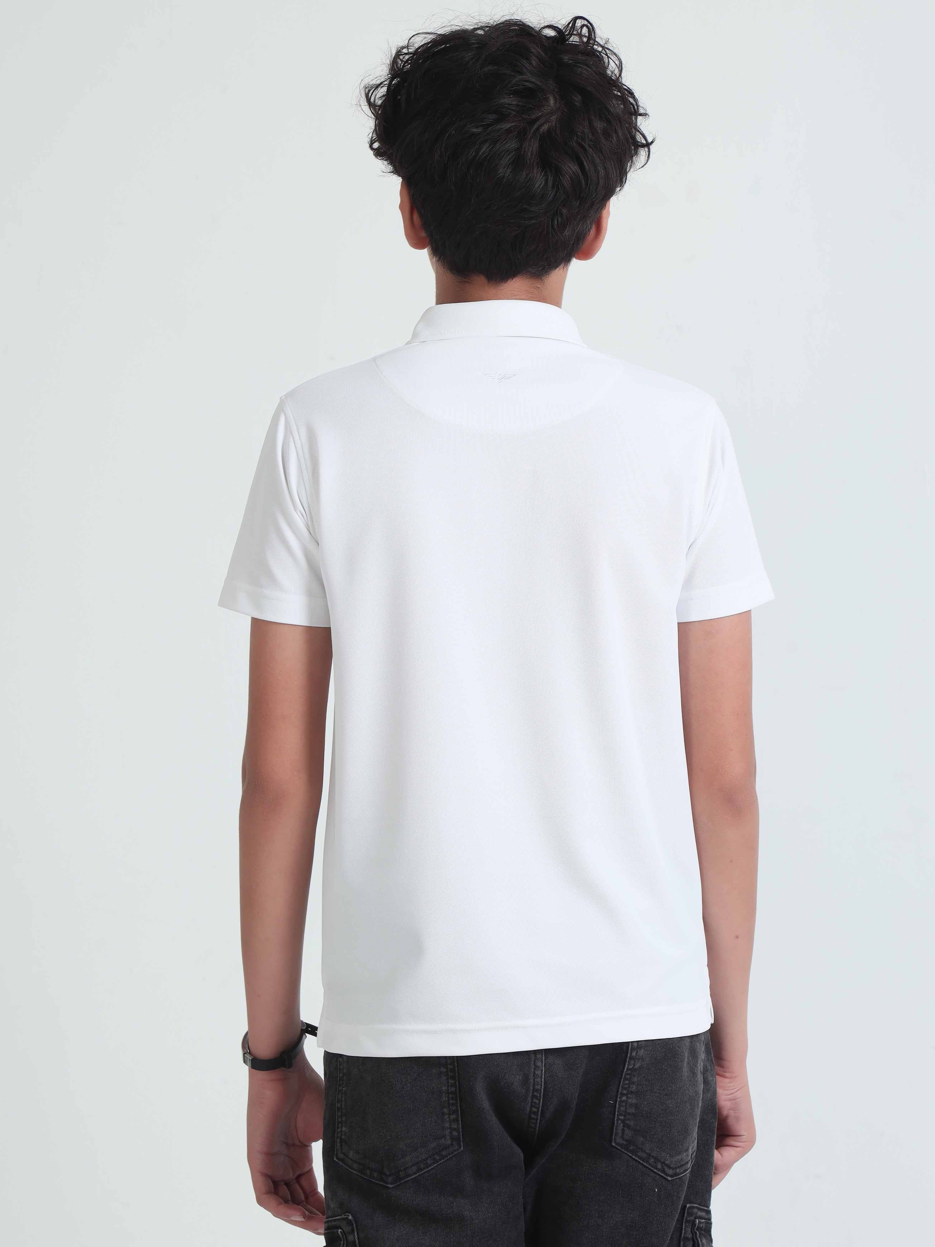 White Premium Polo T-Shirts - Image 5