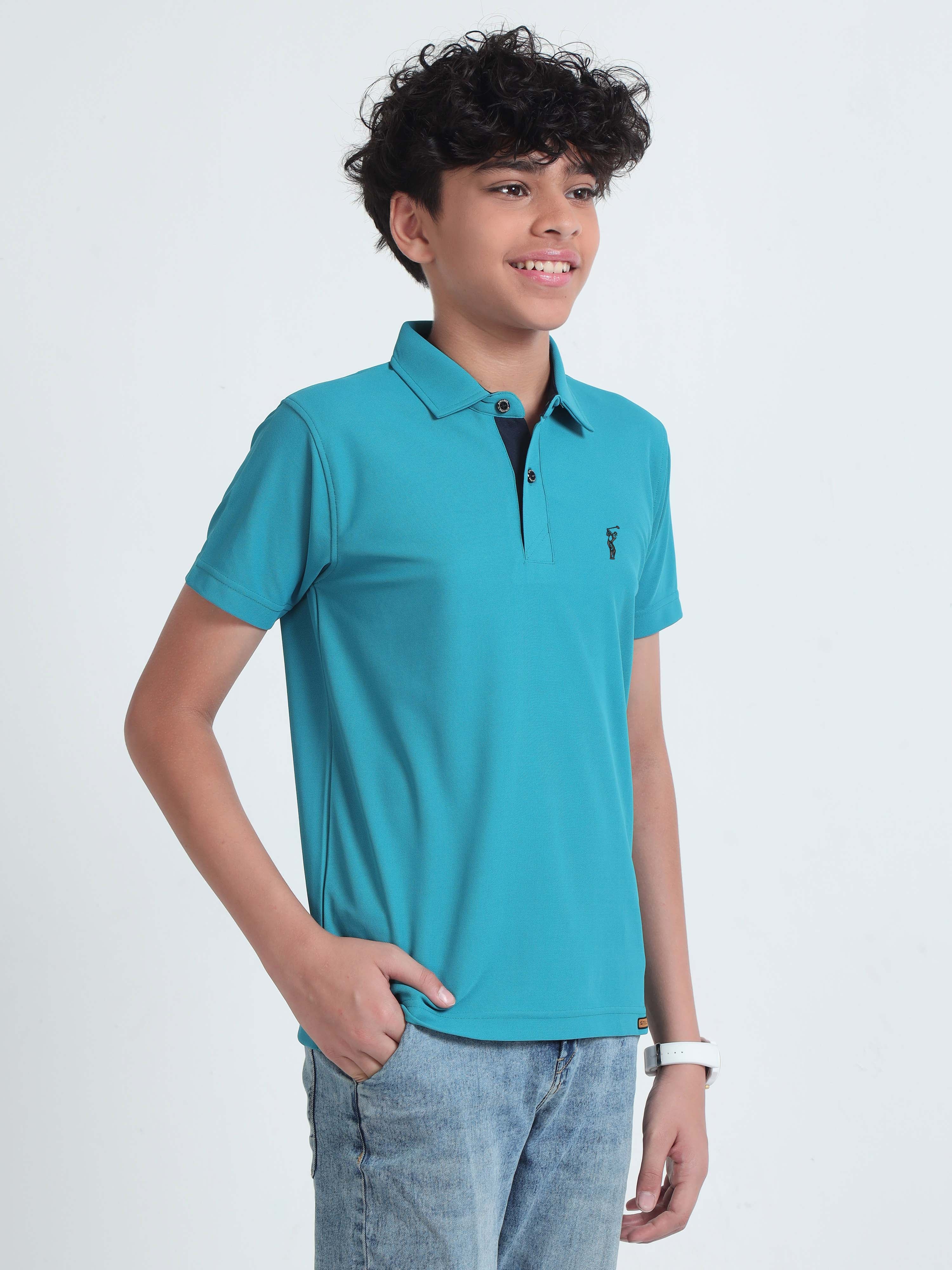 Jade Green Premium Golf Polo T-Shirt - Image 3