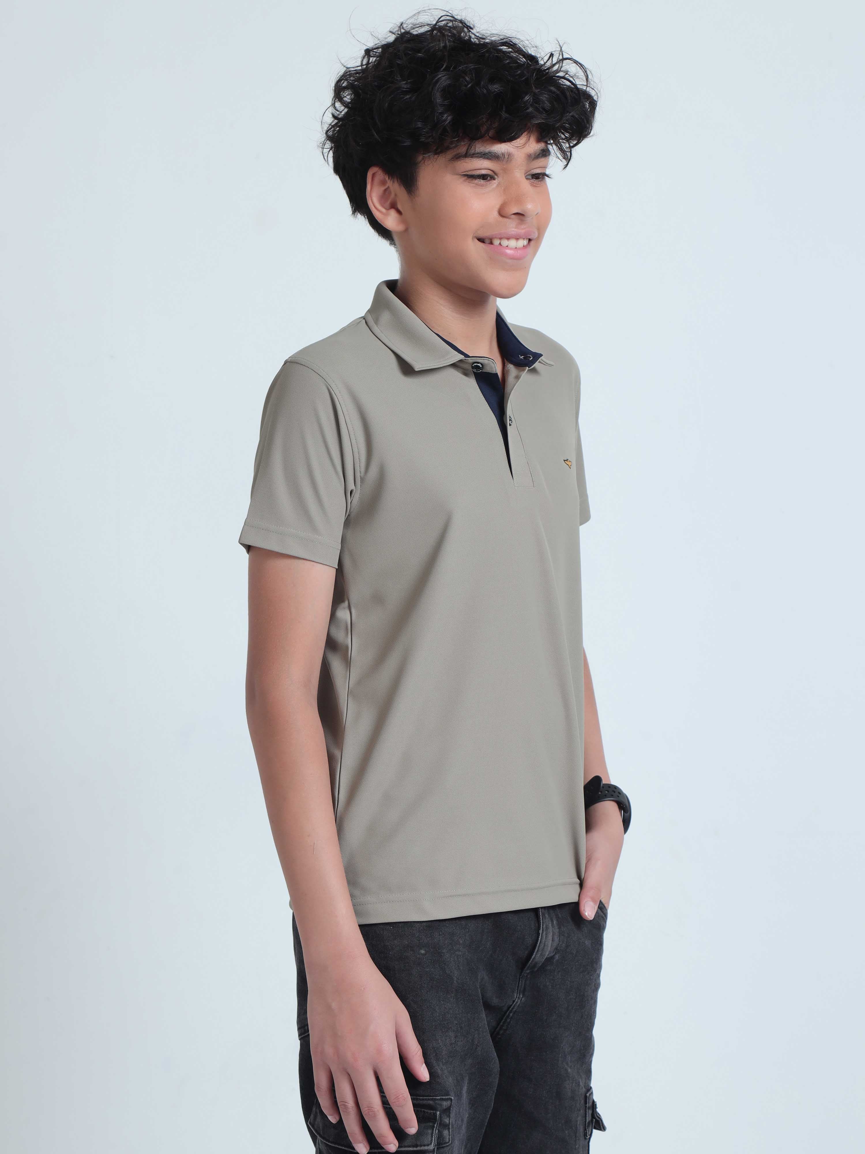 Moose Grey Premium Polo T-Shirts - Image 4