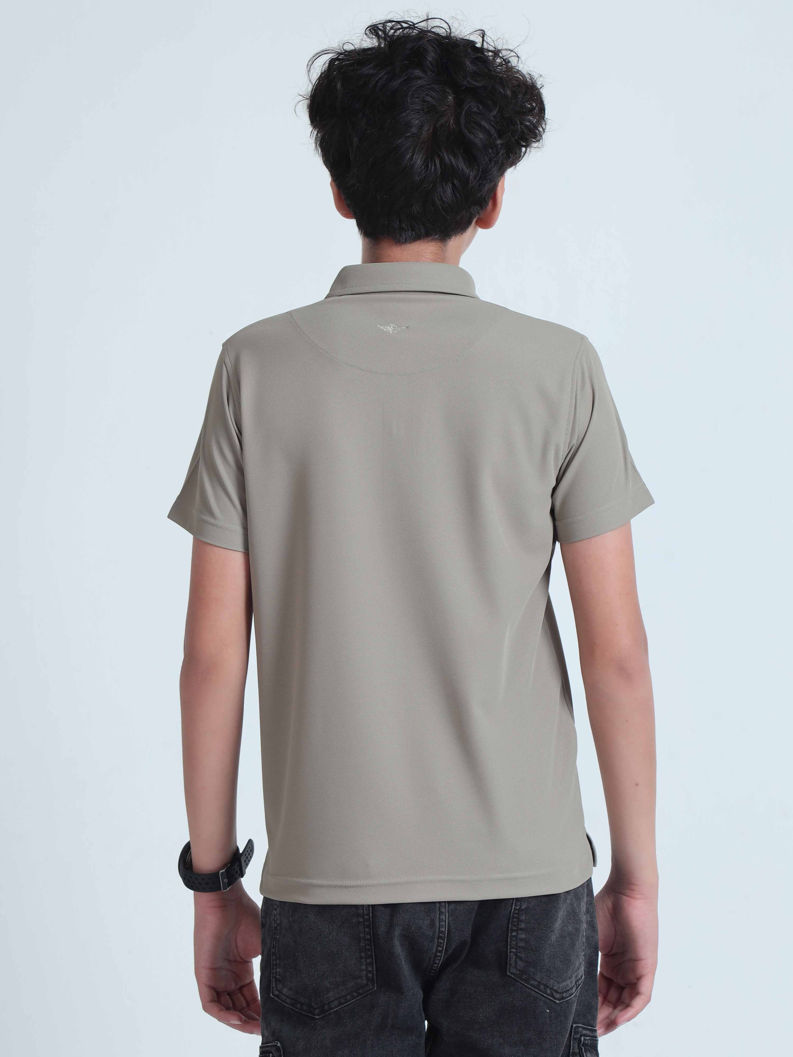 Moose Grey Premium Polo T-Shirts - Image 5