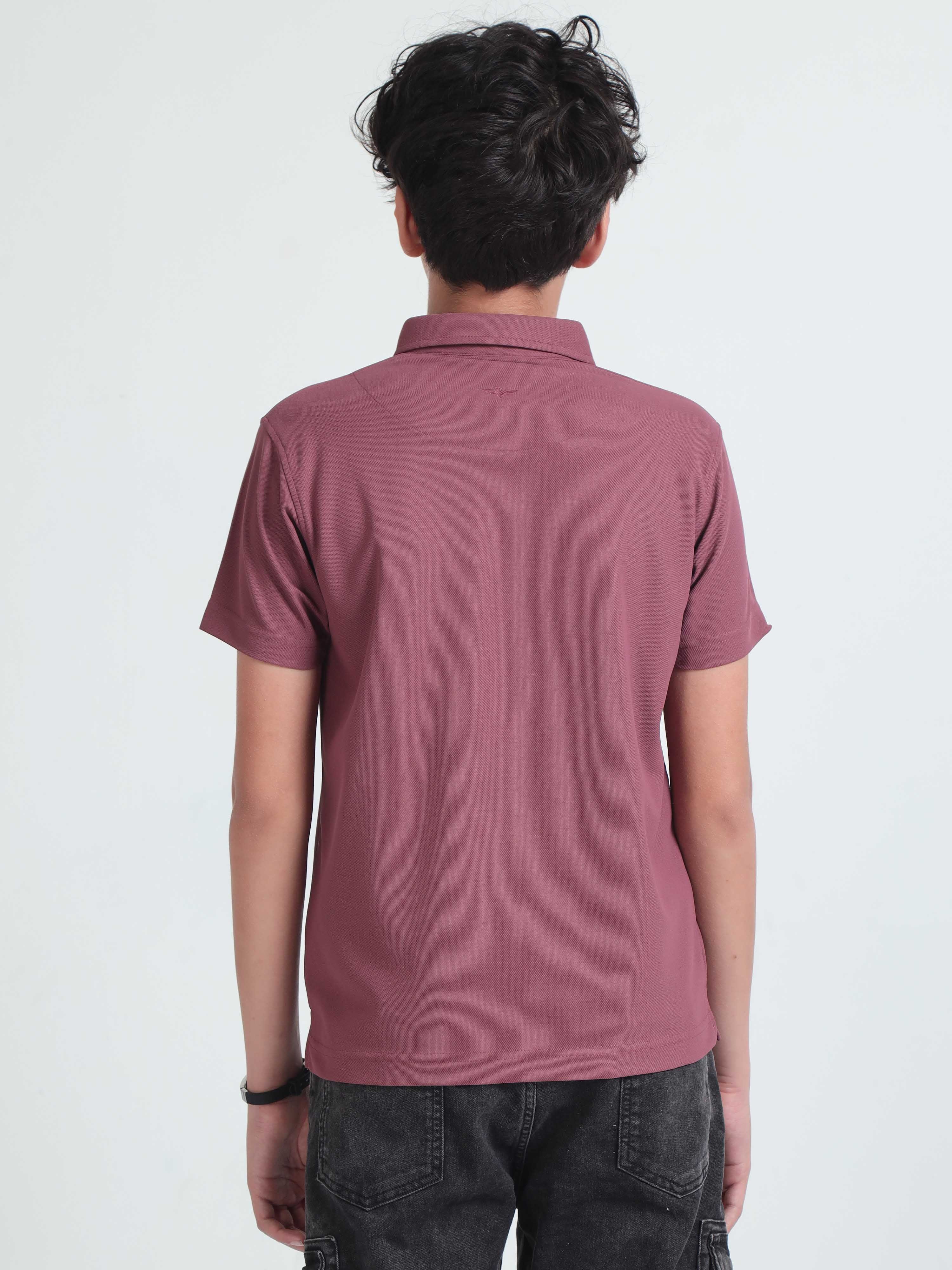 Mauve Premium Golf Polo T-Shirt - Image 4
