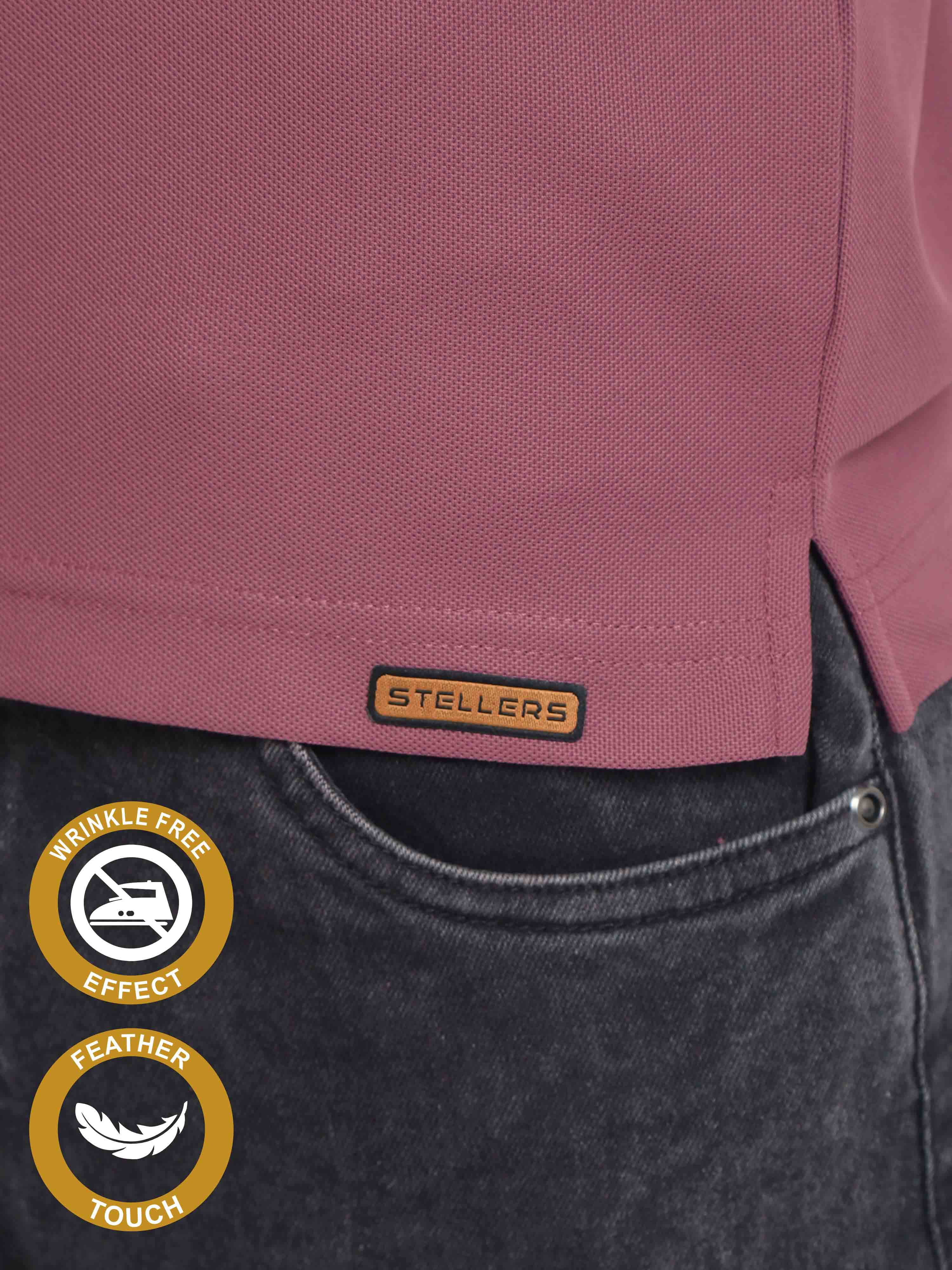 Mauve Premium Golf Polo T-Shirt - Image 6