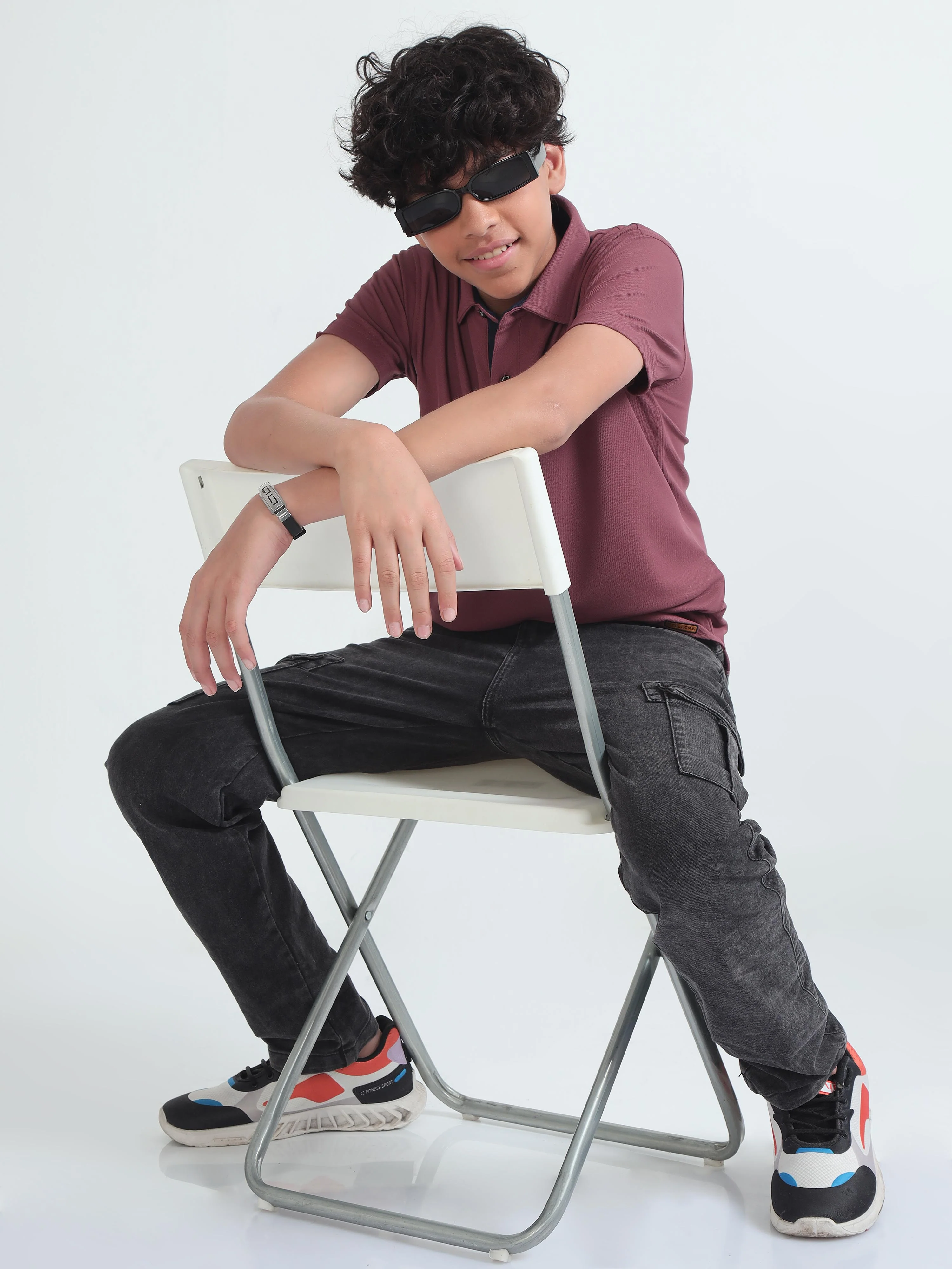 Mauve Premium Golf Polo T-Shirt - Image 7