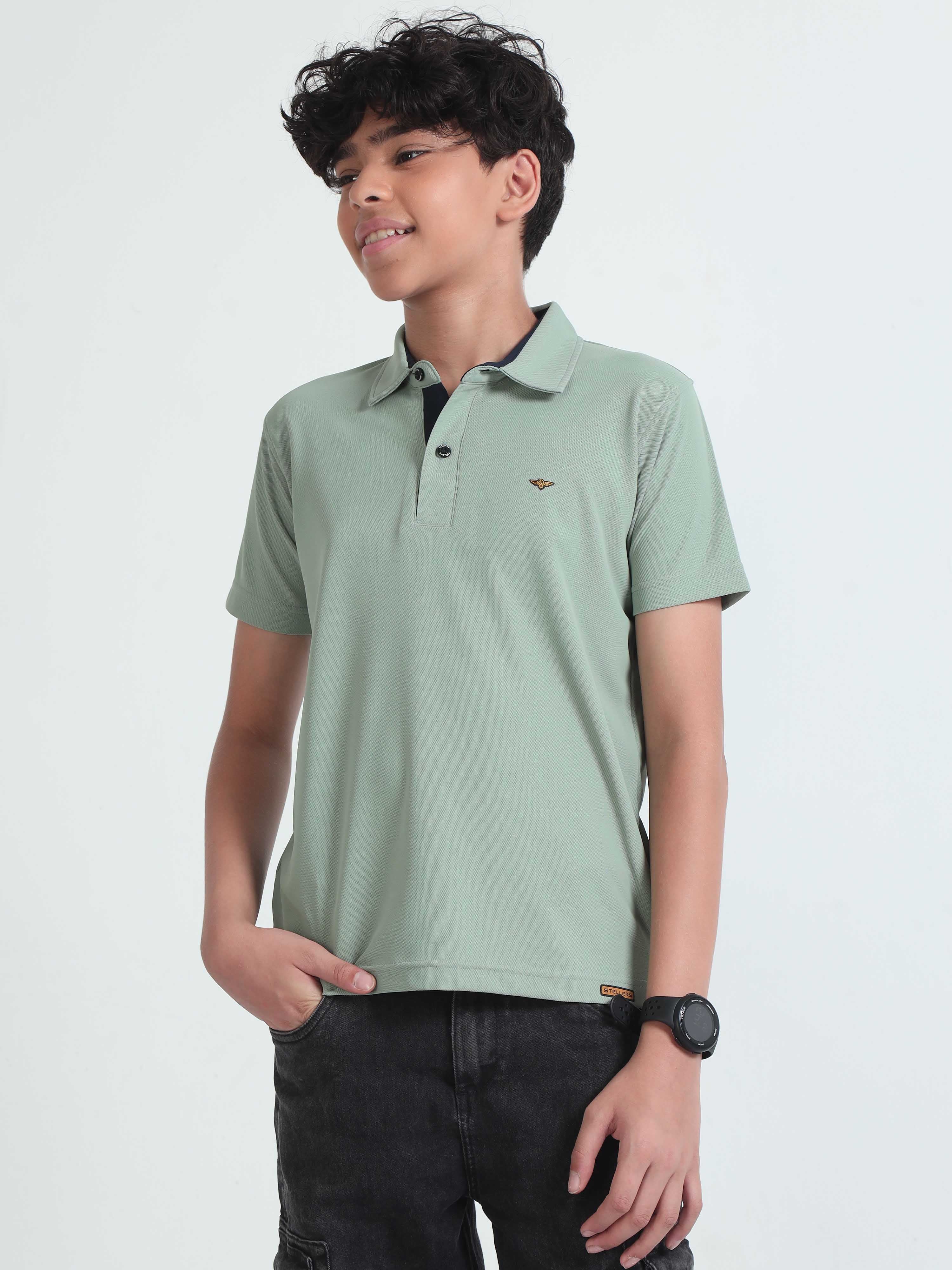 Misty Green Premium Polo T-Shirts - Image 3