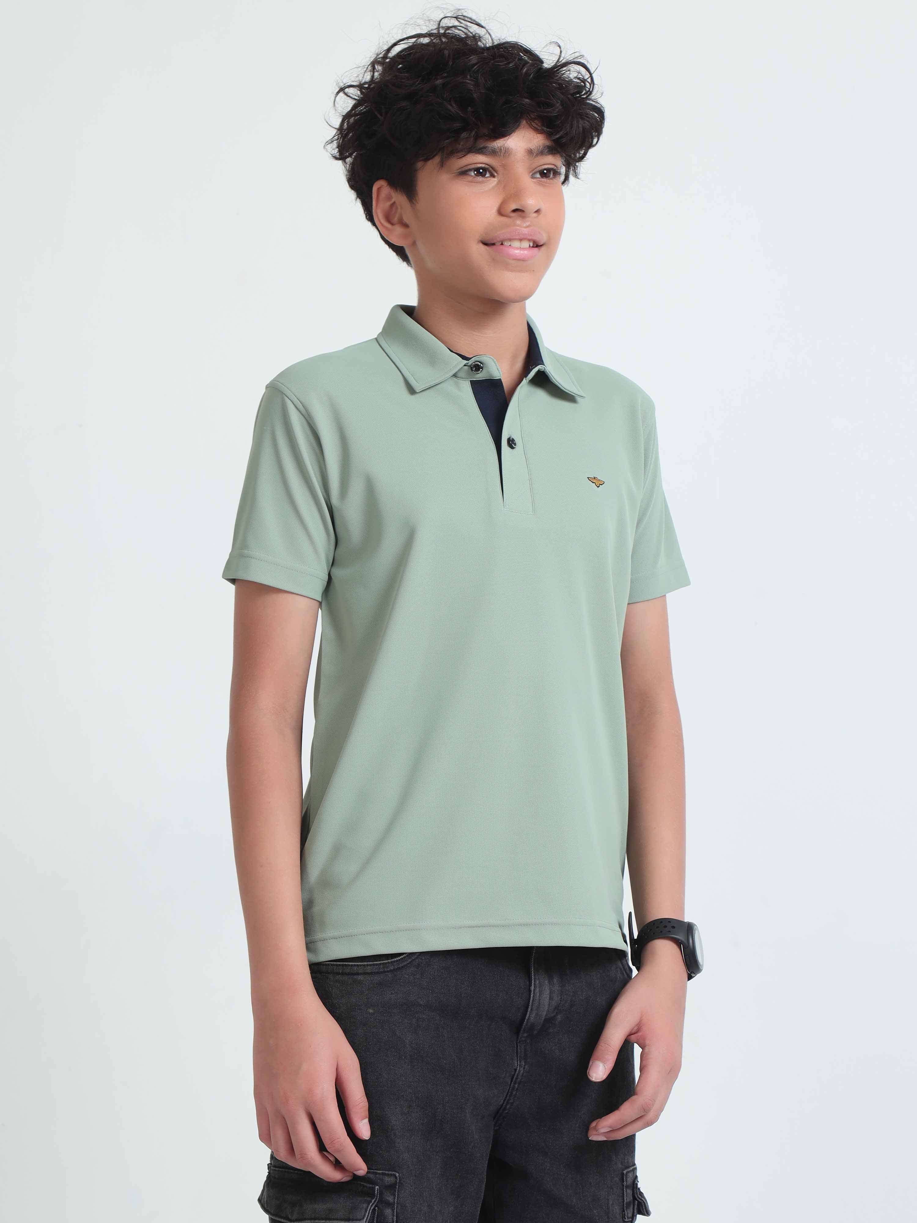 Misty Green Premium Polo T-Shirts - Image 4