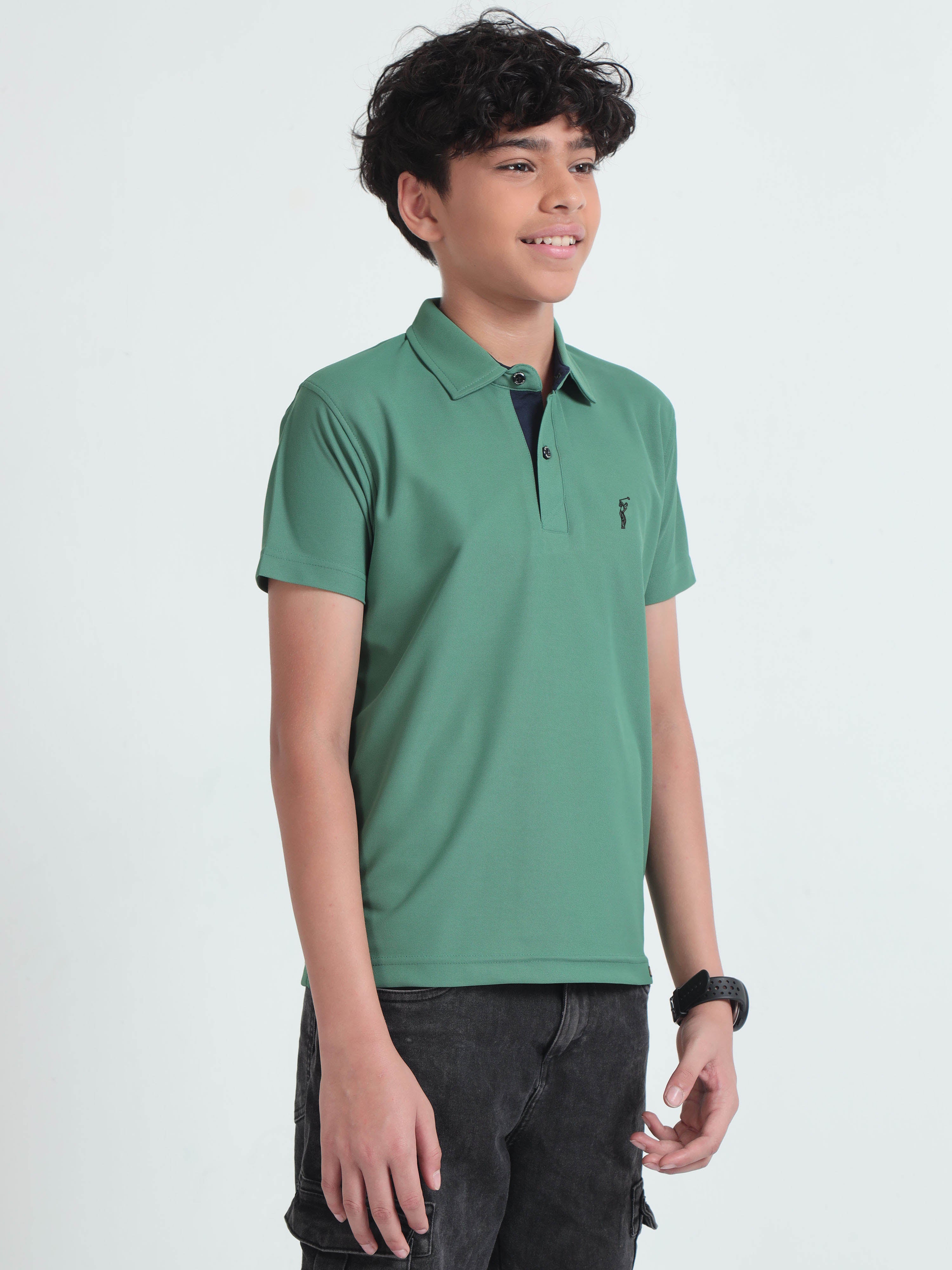 Apple Green Premium Golf Polo T-Shirt - Image 3