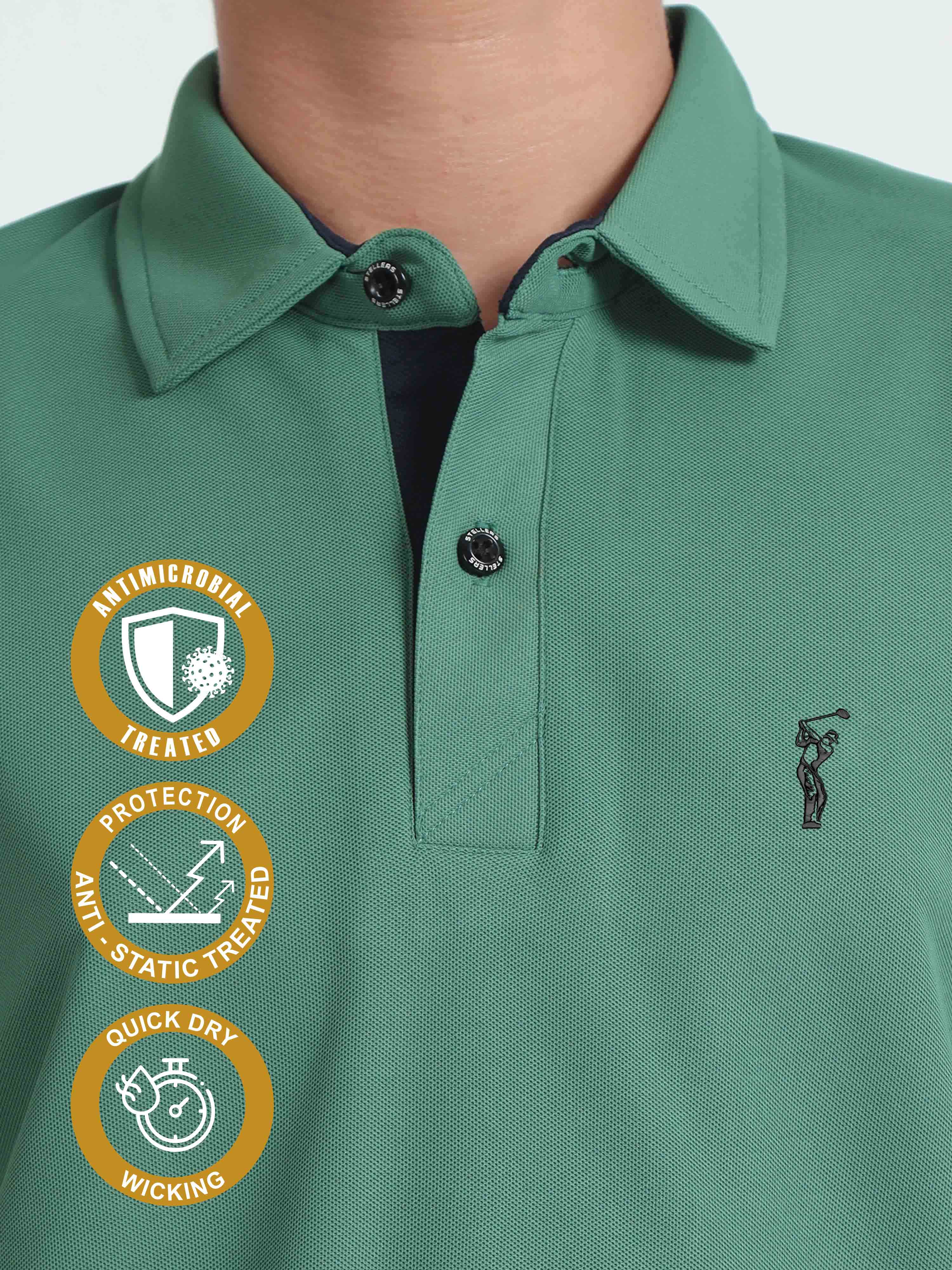 Apple Green Premium Golf Polo T-Shirt - Image 5