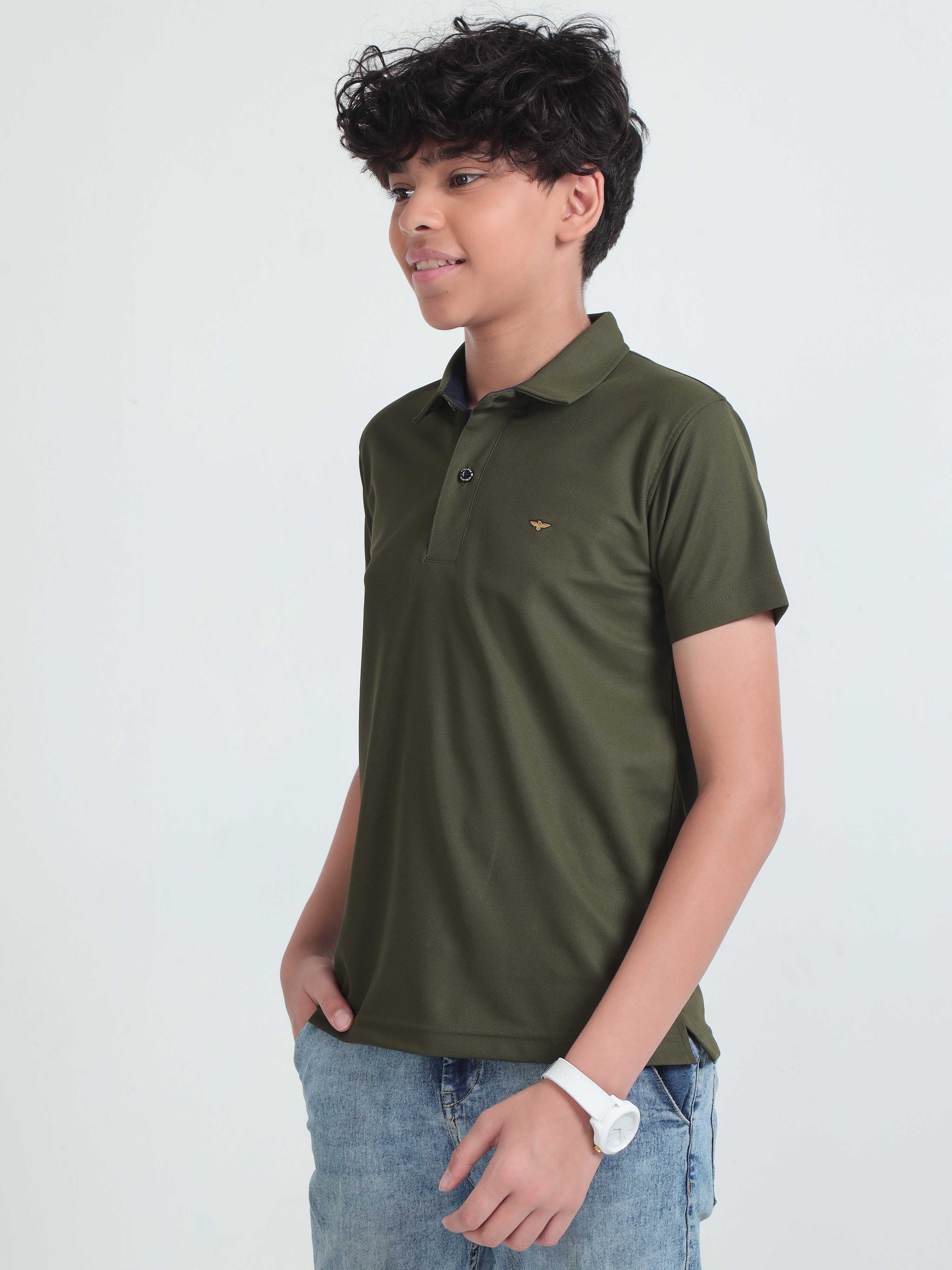 Olive Green Premium Polo T-Shirts - Image 3