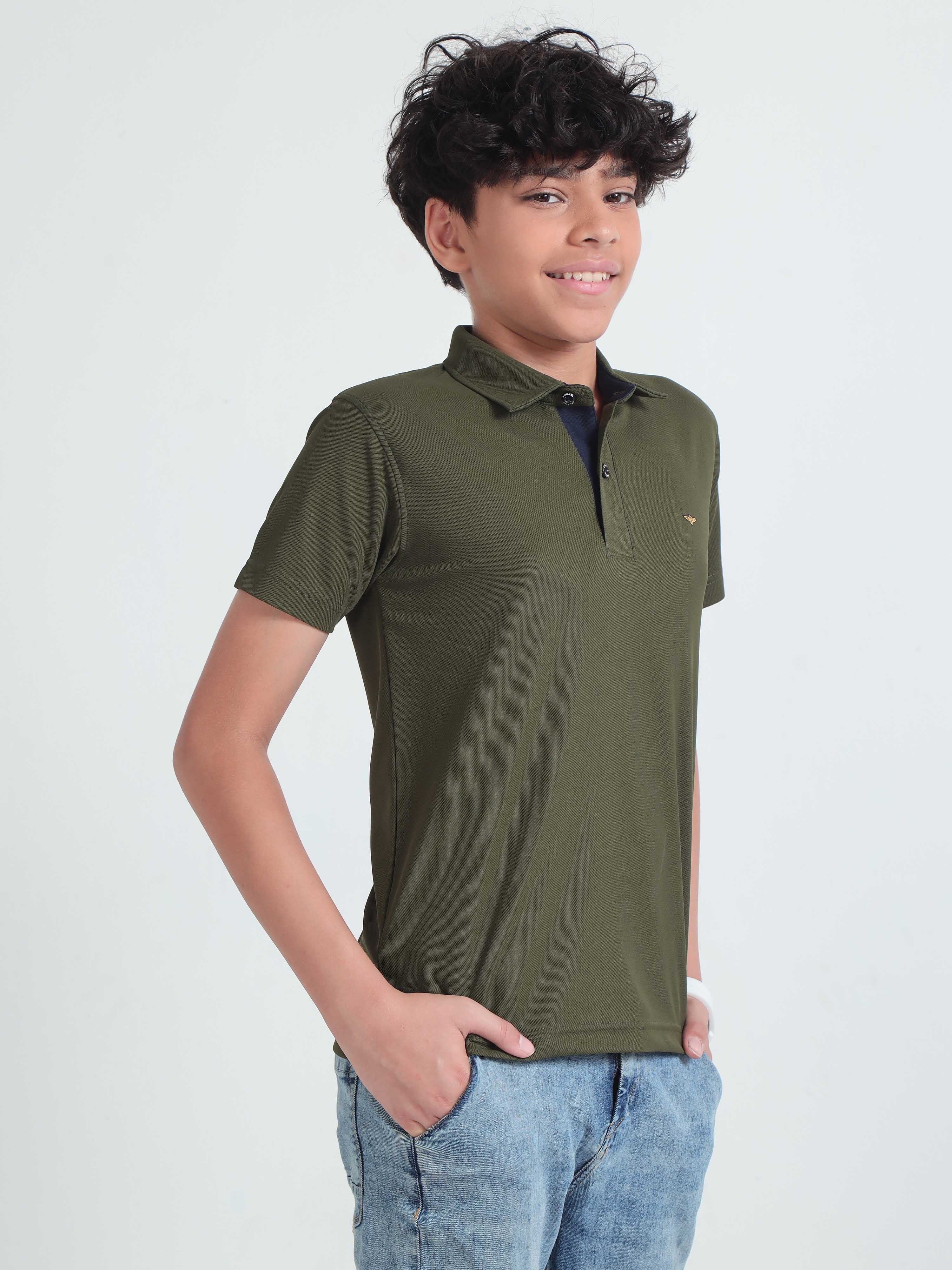 Olive Green Premium Polo T-Shirts - Image 4