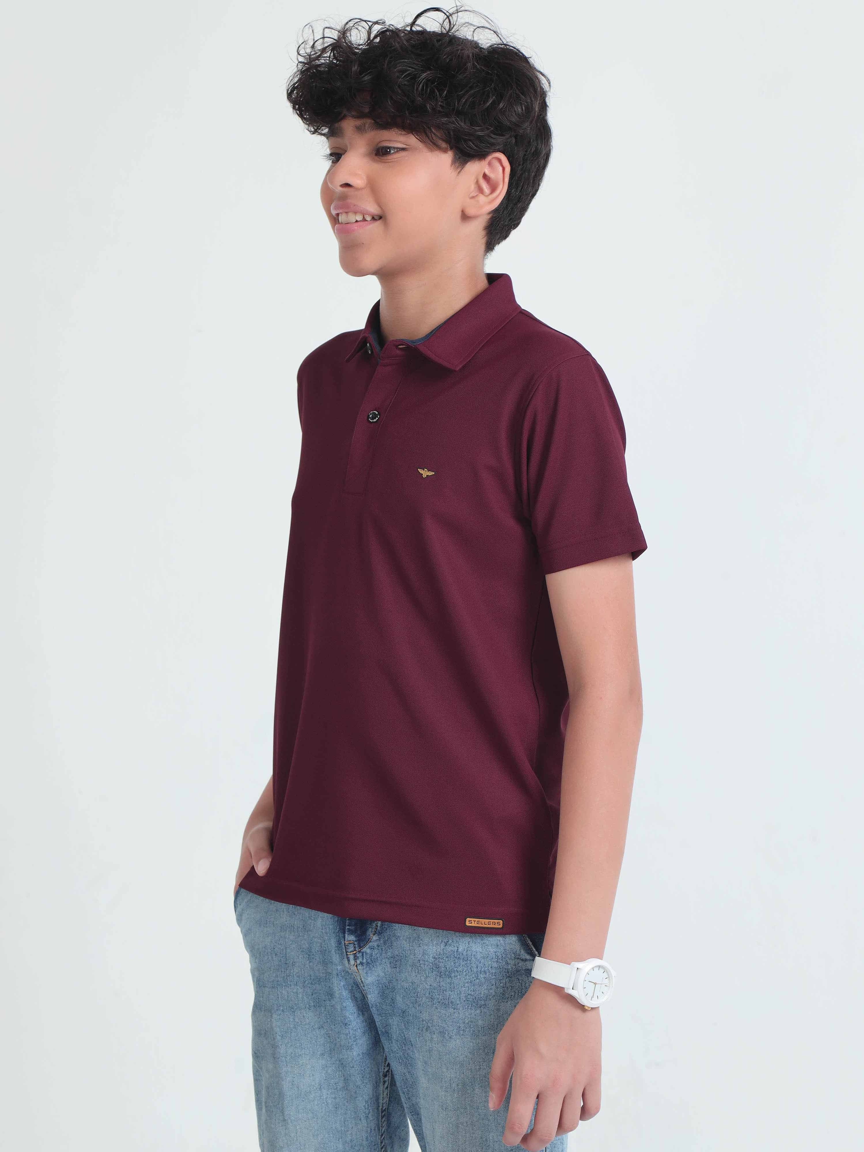 Wine Premium Polo T-Shirts - Image 3