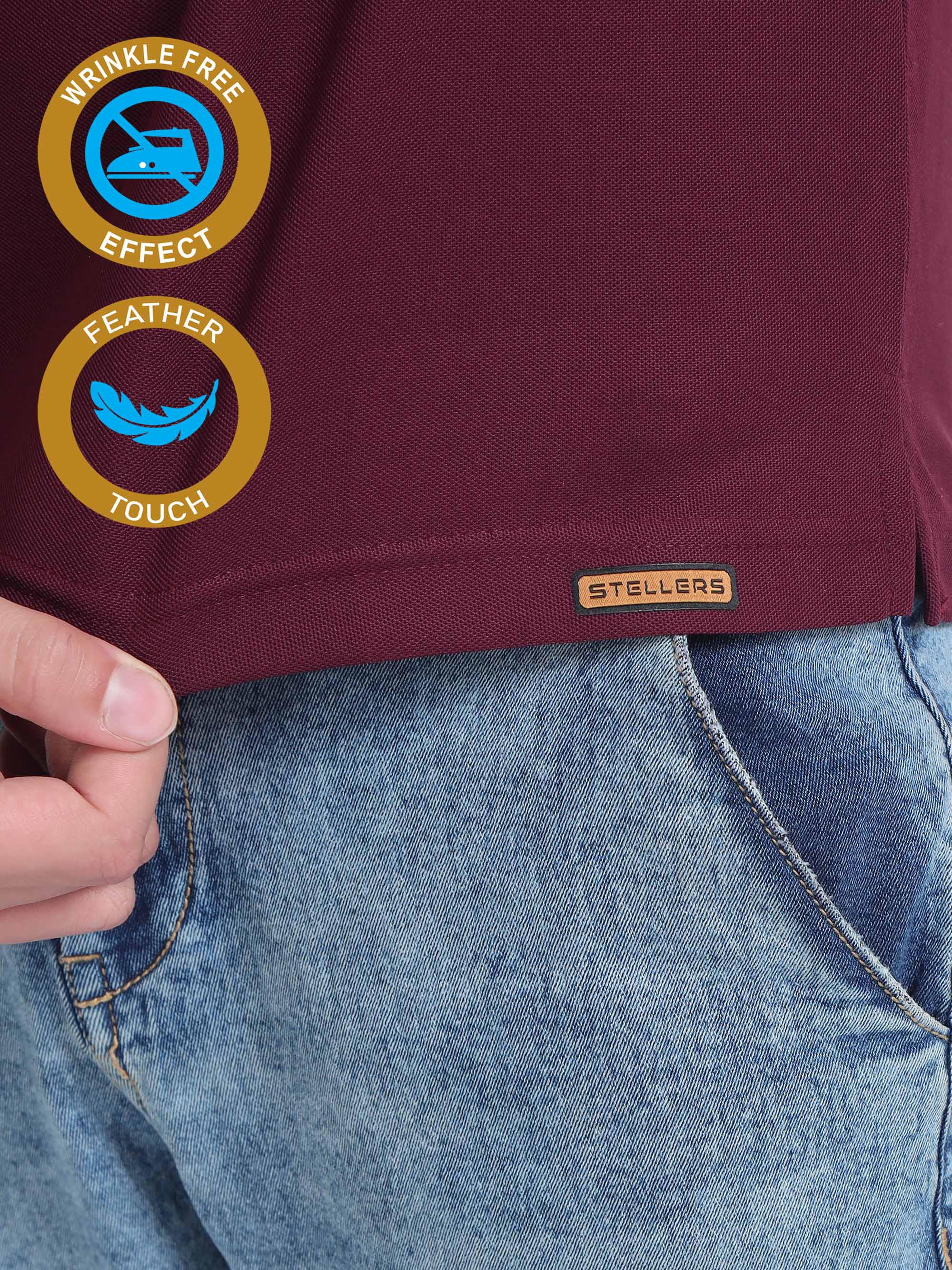 Wine Premium Polo T-Shirts - Image 6