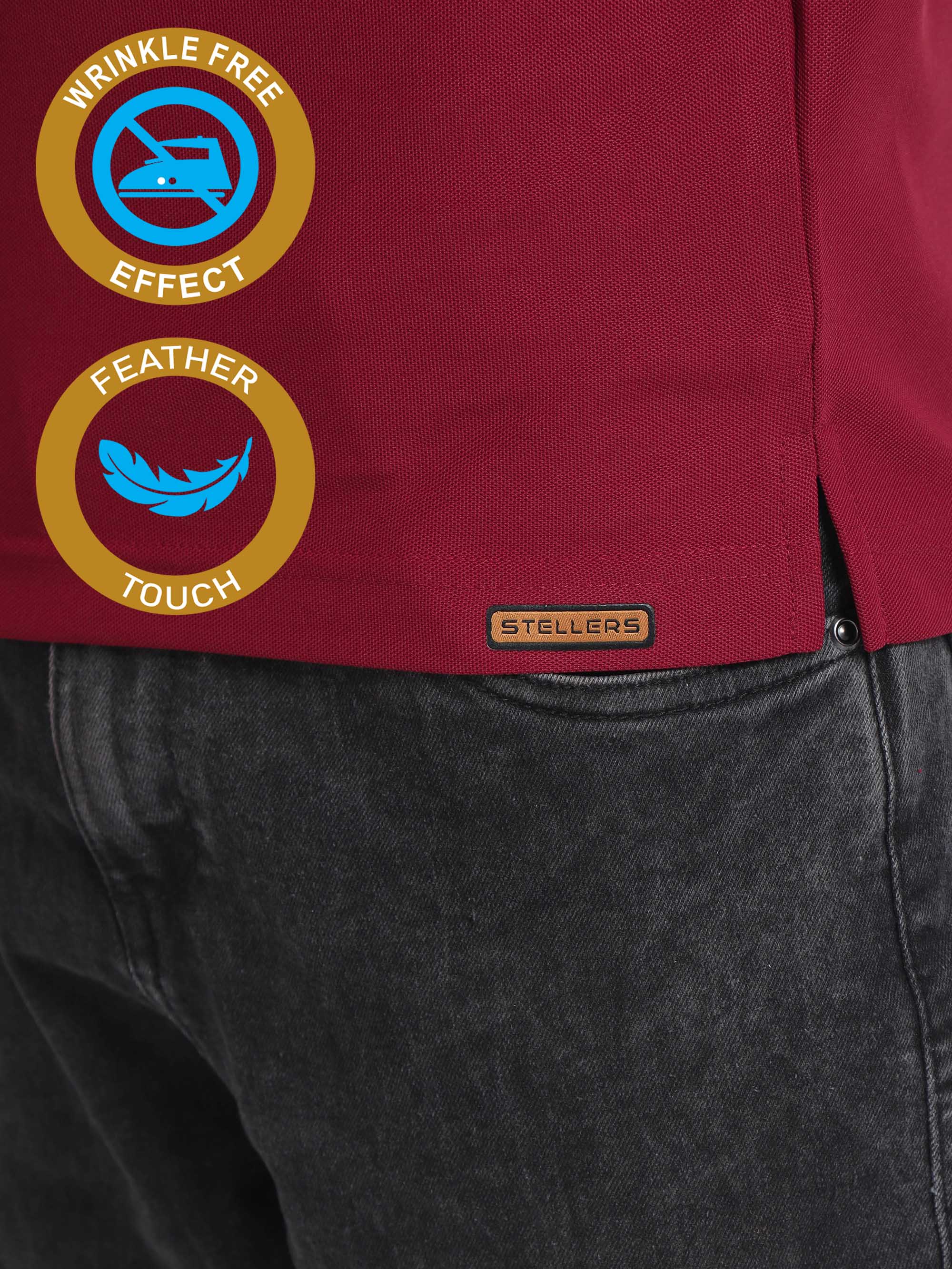 Maroon Premium Polo T-Shirts - Image 7