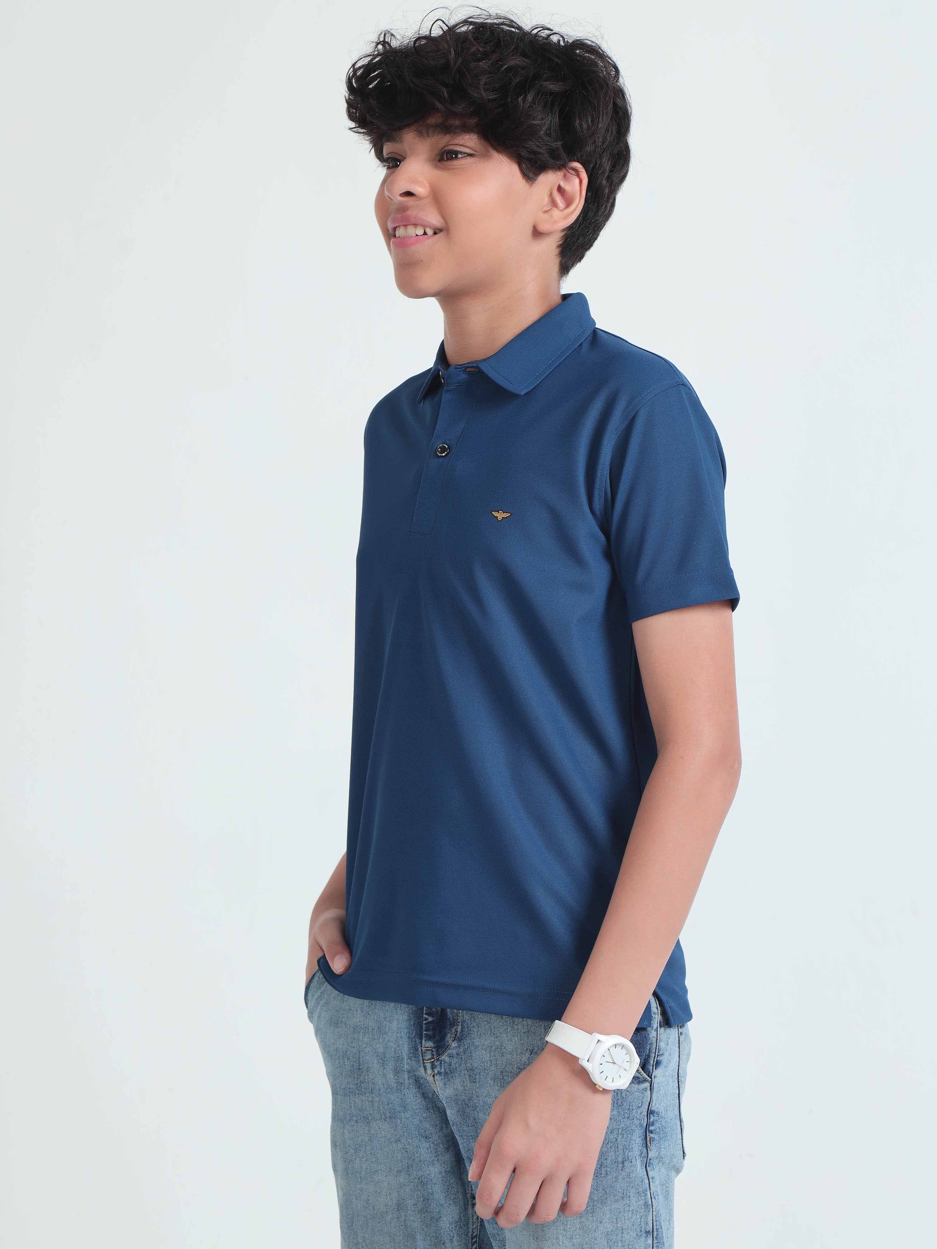 Teal Blue Premium Polo T-Shirts - Image 3