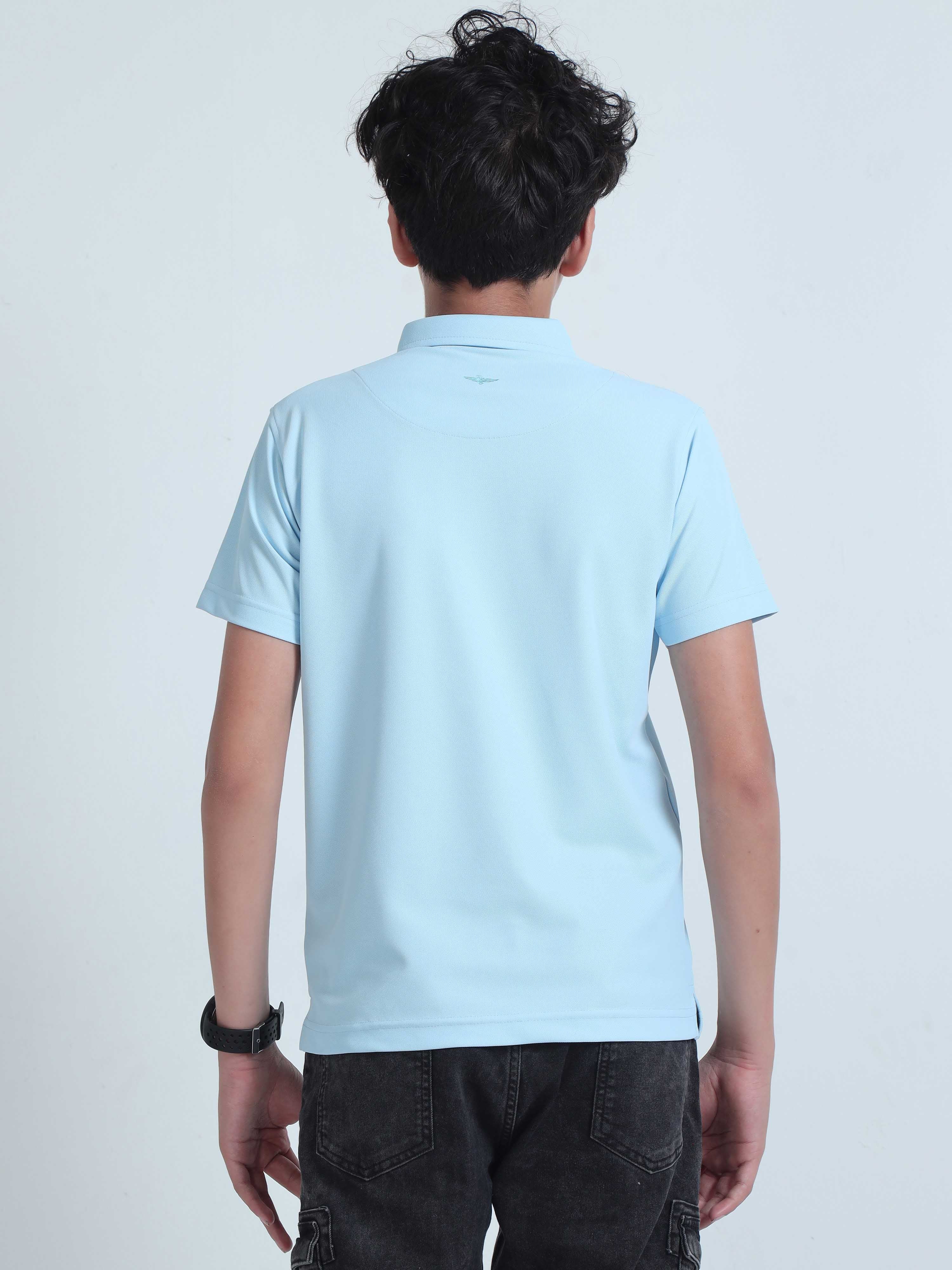 Ice Blue Premium Polo T-Shirts - Image 5