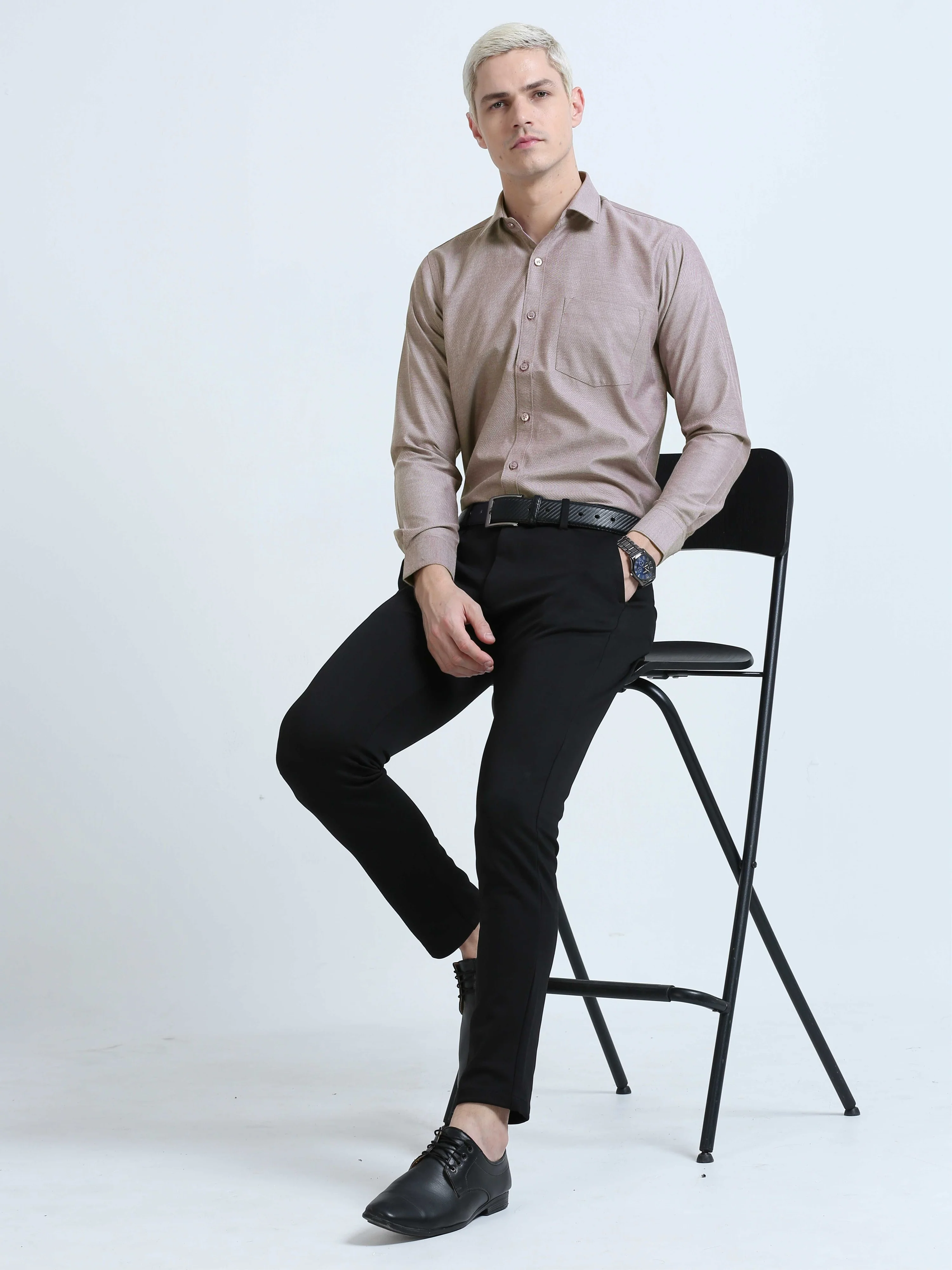 Wine Strom Men's Premium Oxford Office Formals - Image 6